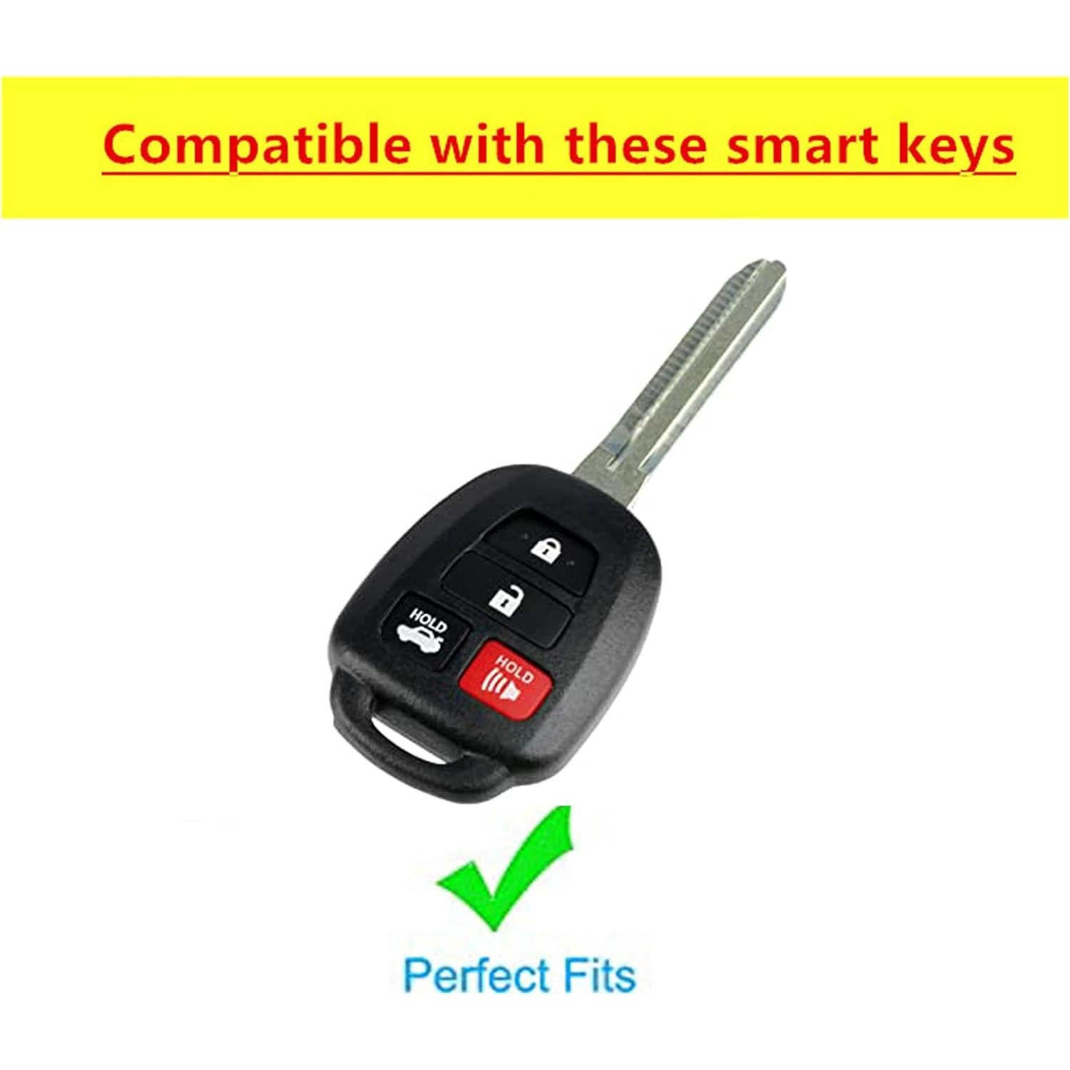 Funda de Llave Inteligente Toyota QIXIUBIA Rosa 4 Botones