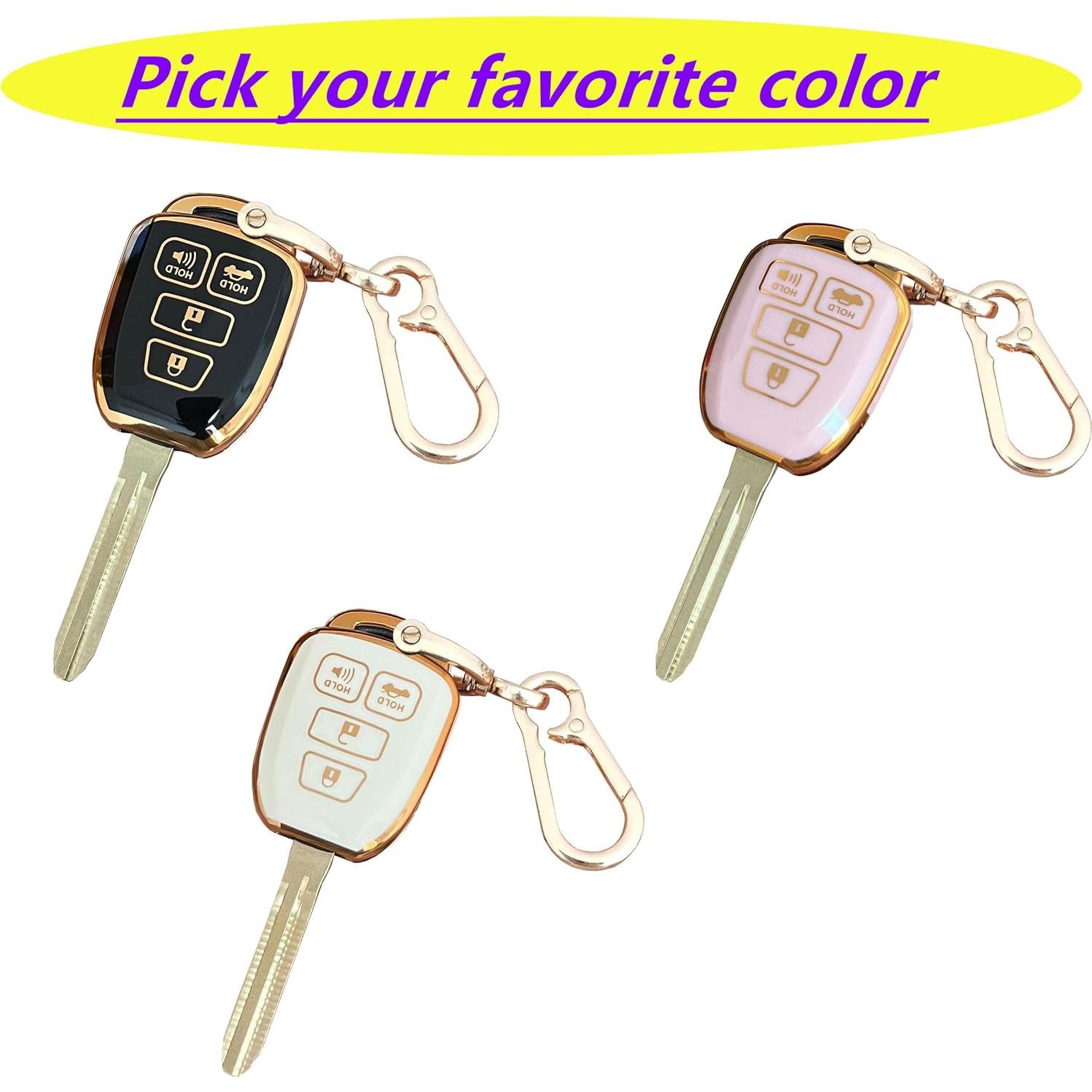 Funda de Llave Inteligente Toyota QIXIUBIA Rosa 4 Botones