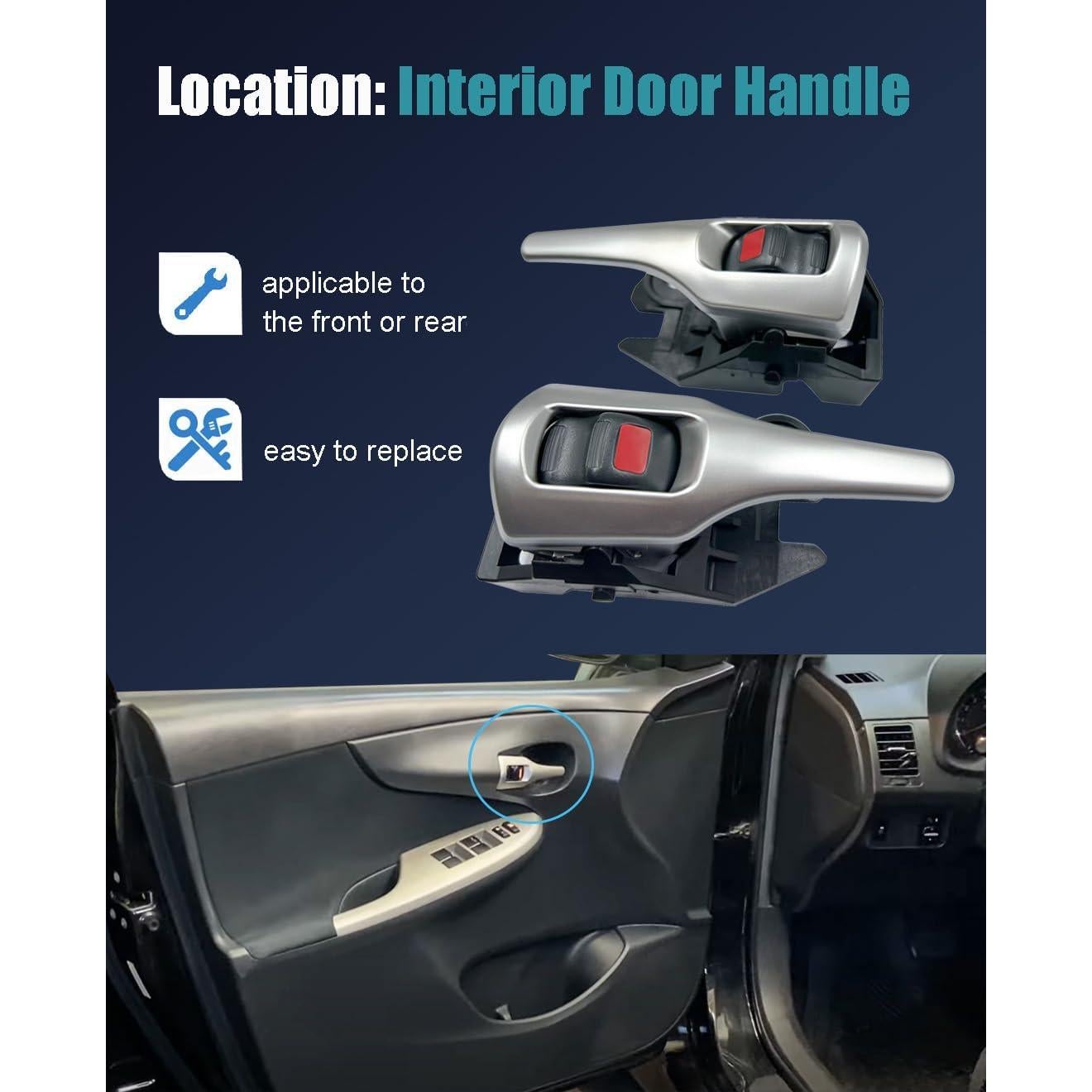 Manijas de Puerta Interior Toyota Corolla 2009-2013 y Matrix 2009-2014