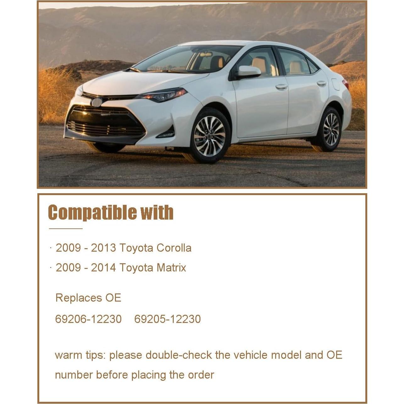 Manijas de Puerta Interior Toyota Corolla 2009-2013 y Matrix 2009-2014