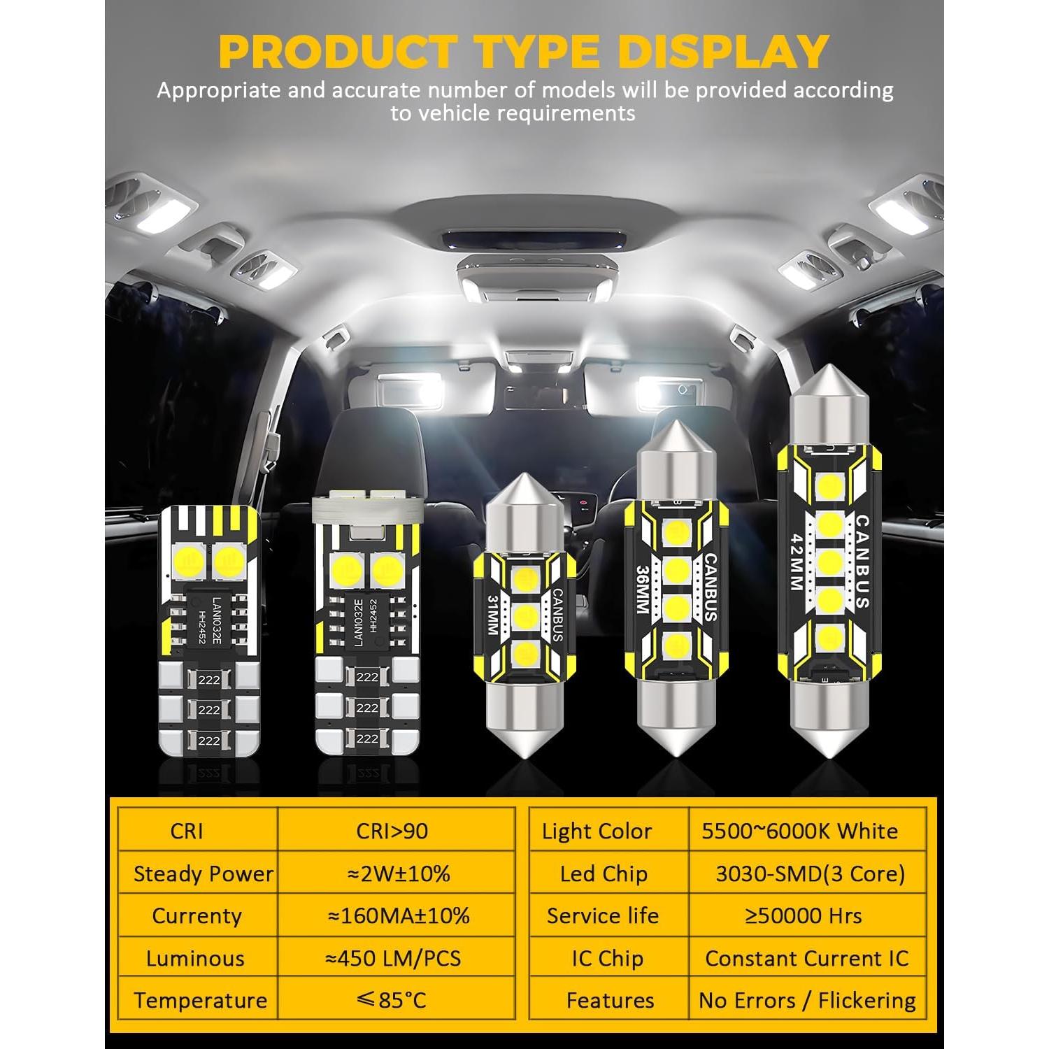 Kit de Luz LED Interior BMT xms para Toyota Corolla 2019-2024