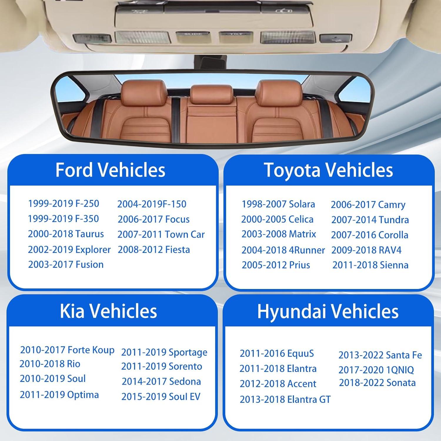 Espejo Retrovisor Universal NINGFIST 10.6" Gran Angular