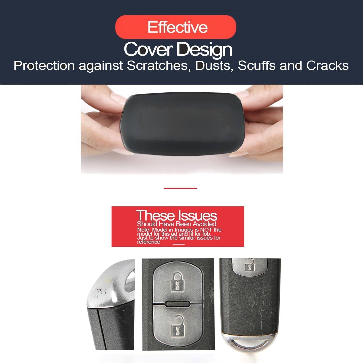 Funda de Llave de Silicona INFIPAR para Toyota 4 Botones