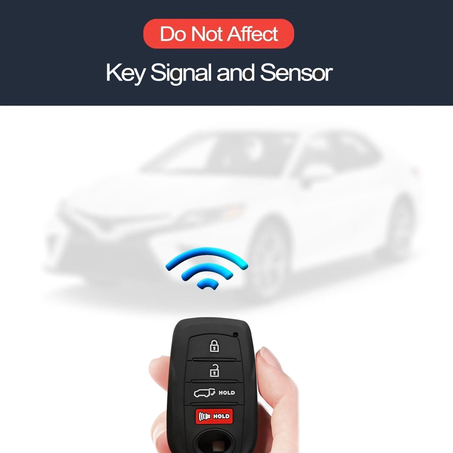 Funda de Llave de Silicona INFIPAR para Toyota 4 Botones