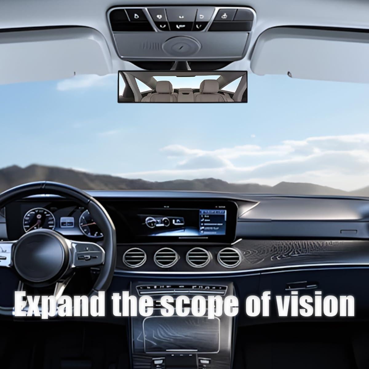 Espejo Retrovisor Convexo Panorámico Mandark 30.48cm 2PCS