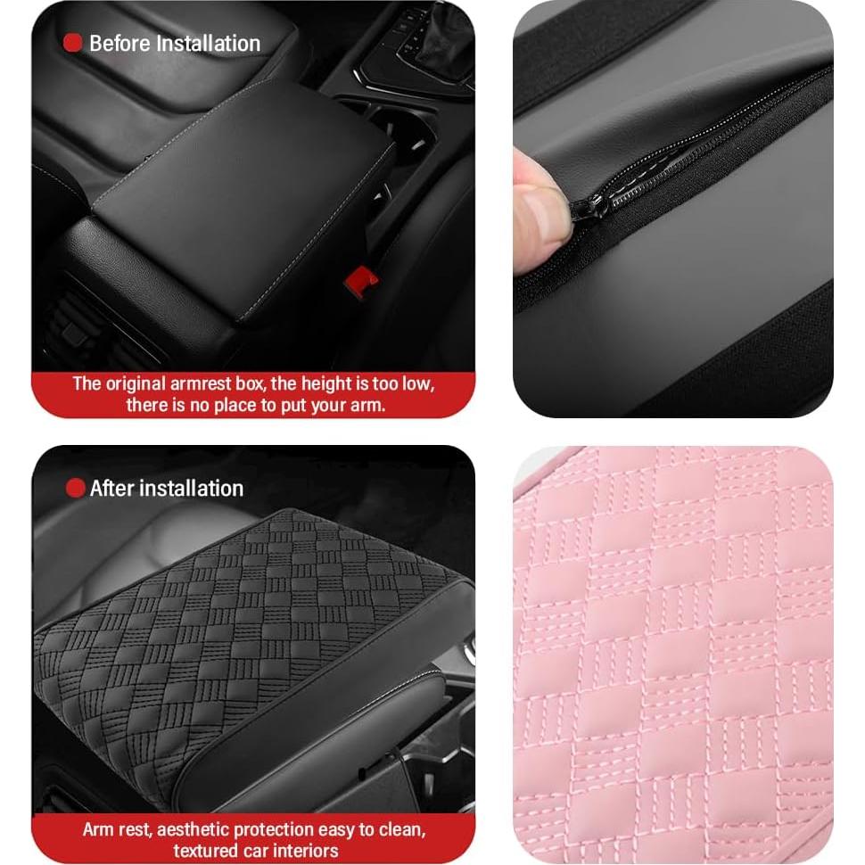 Cubierta de Reposabrazos para Coche Carleef Rosa 31.5x21.5cm