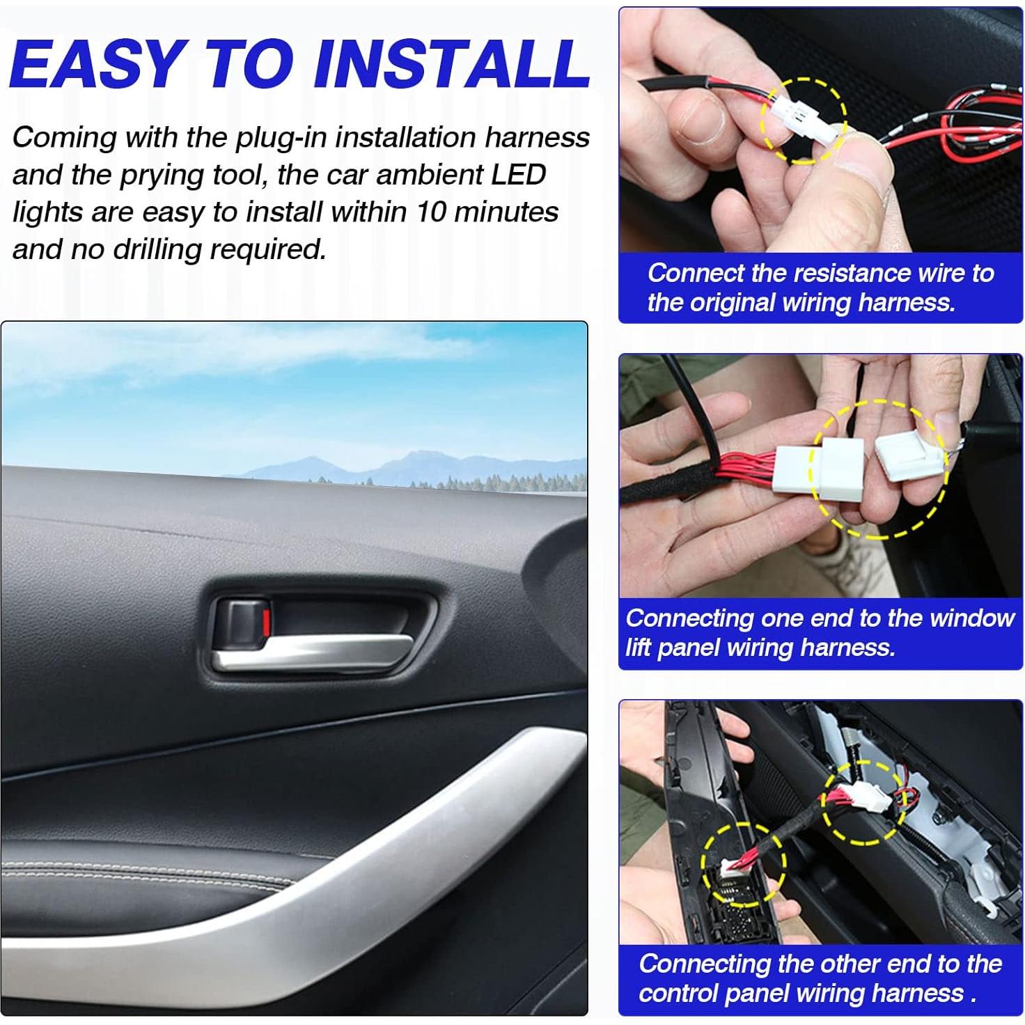 Luz LED Powerty Azul para Toyota Corolla 2020-2025 y Corolla Cross 2022-2025 - 4 Piezas