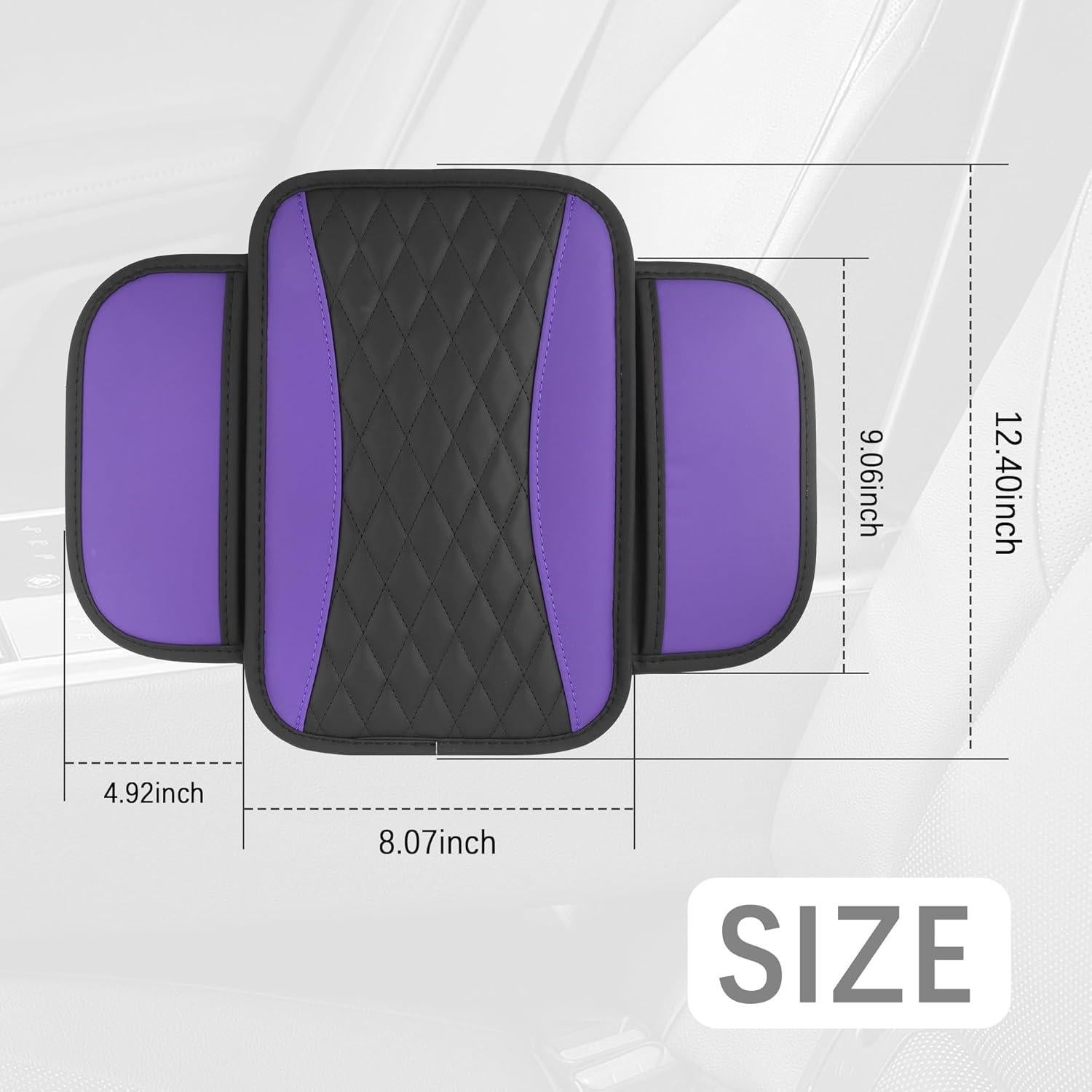 Cubierta de Consola Central de Cuero IHOTDER Púrpura 31.5x20.5cm