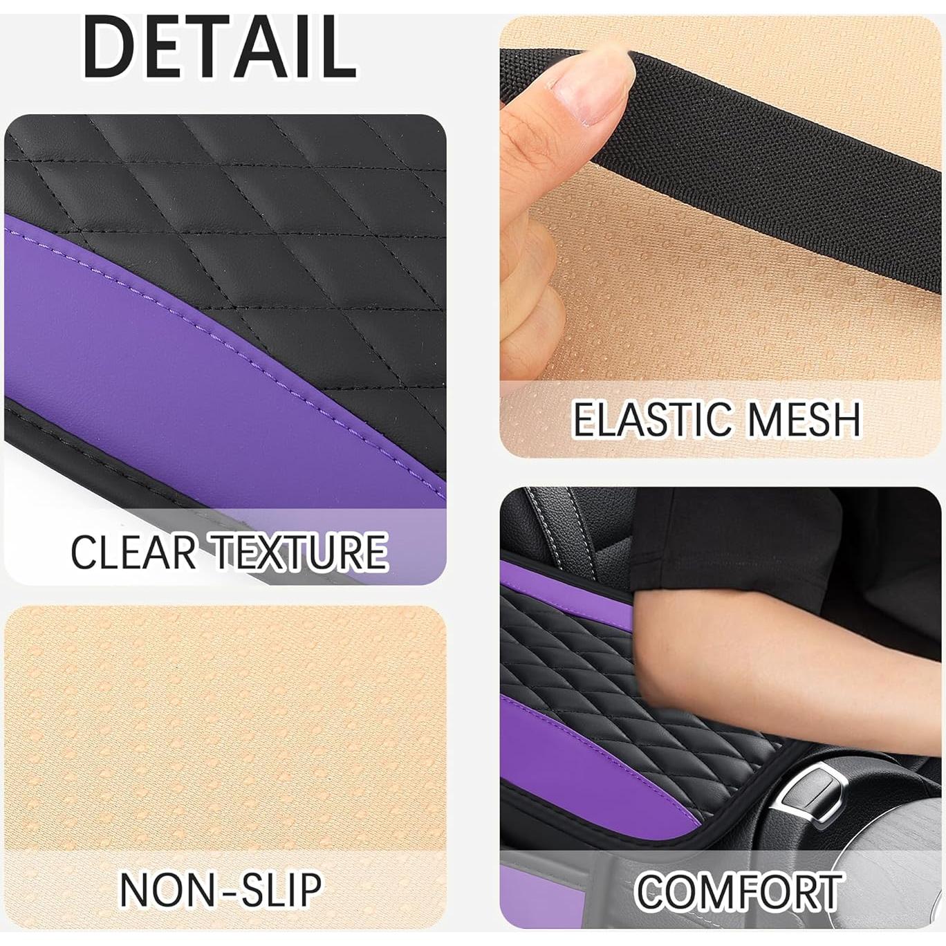 Cubierta de Consola Central de Cuero IHOTDER Púrpura 31.5x20.5cm