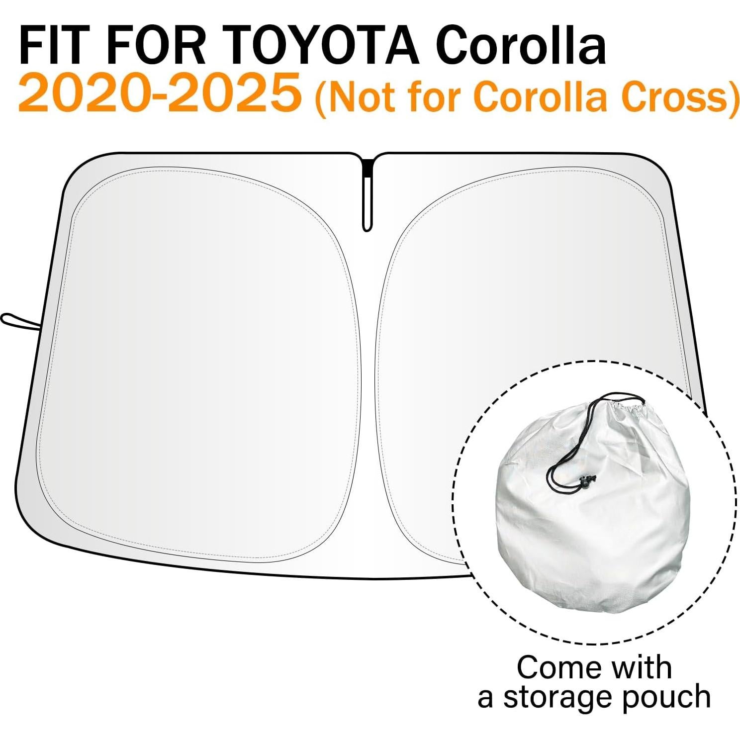 Sombra Solar Parabrisas Toyota Corolla 2020-2025 JHGFVC