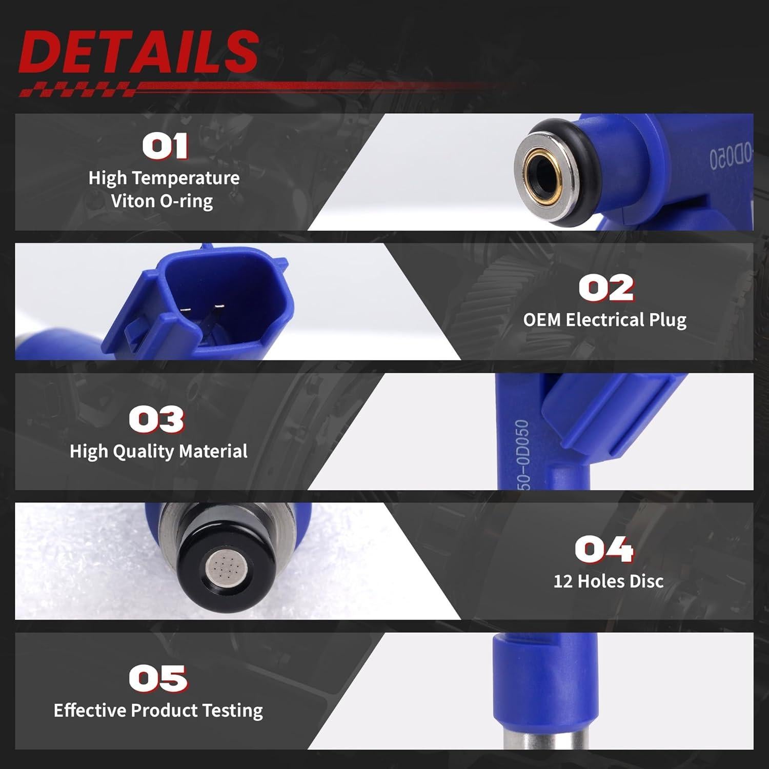 Inyectores de Combustible TSSLIIN TSS607D050 para Toyota y Pontiac
