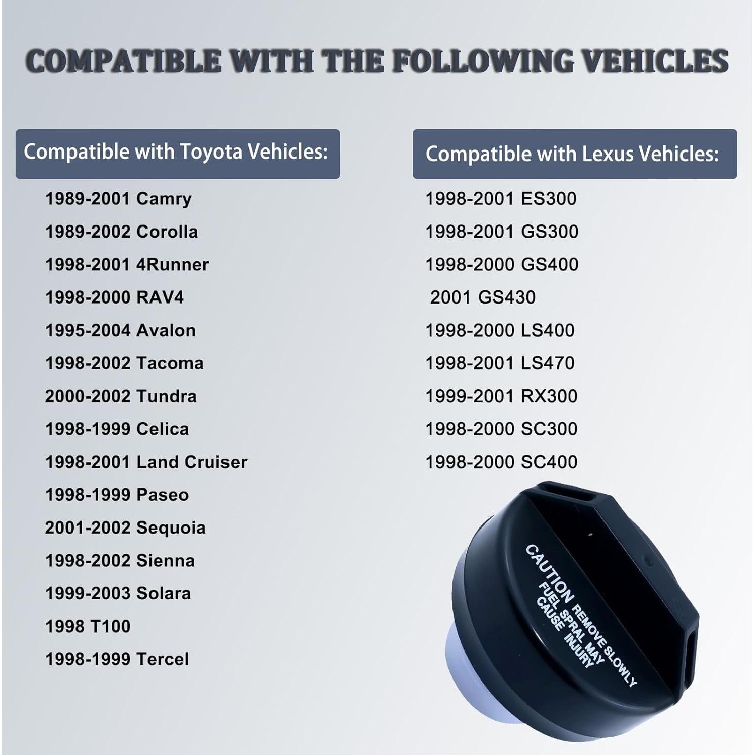 Tapa de gas con bloqueo WFSULEE 77310-48020 para Toyota/Lexus