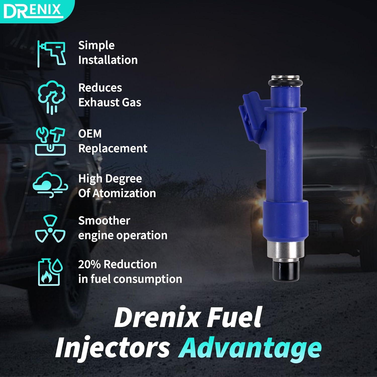 Inyectores de Combustible DRENIX para Toyota y Pontiac 4PCS