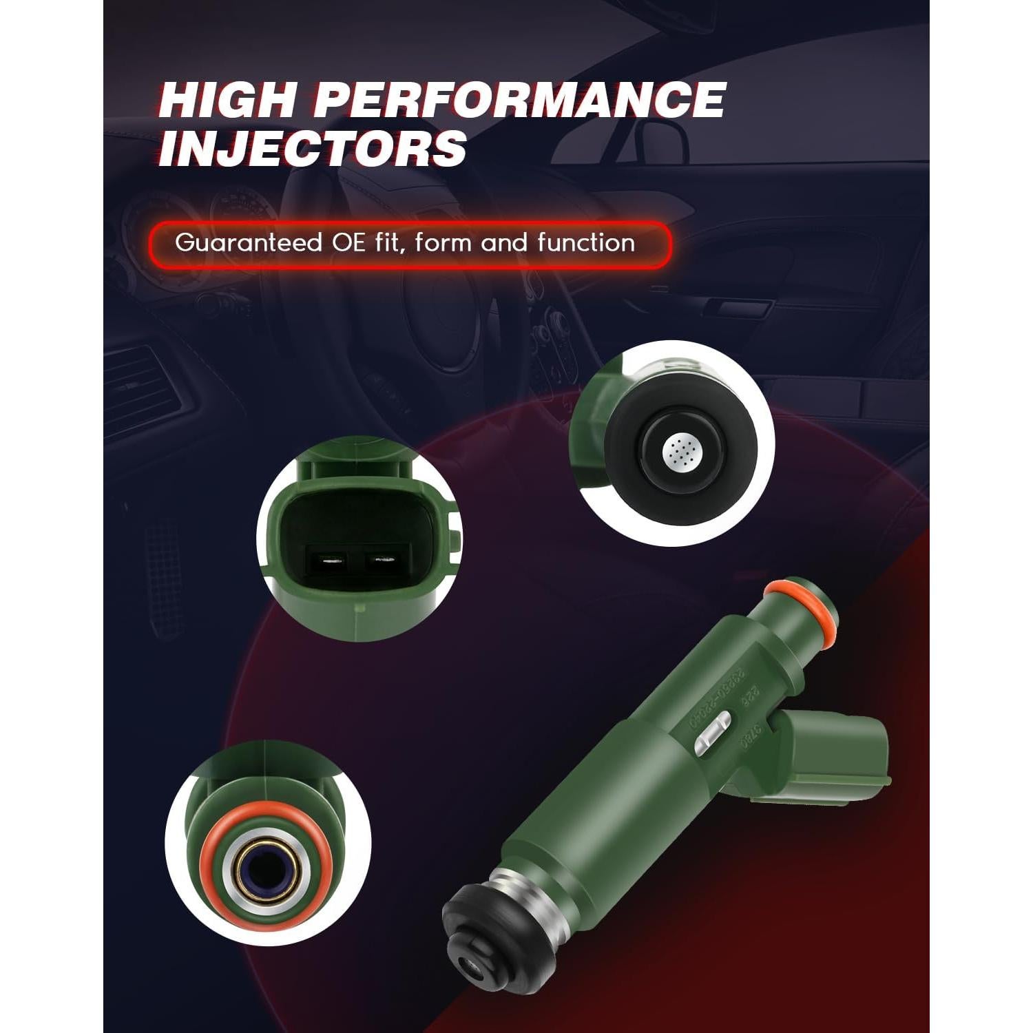 Juego de Inyectores de Combustible ANGLEWIDE 12 Agujeros para Toyota