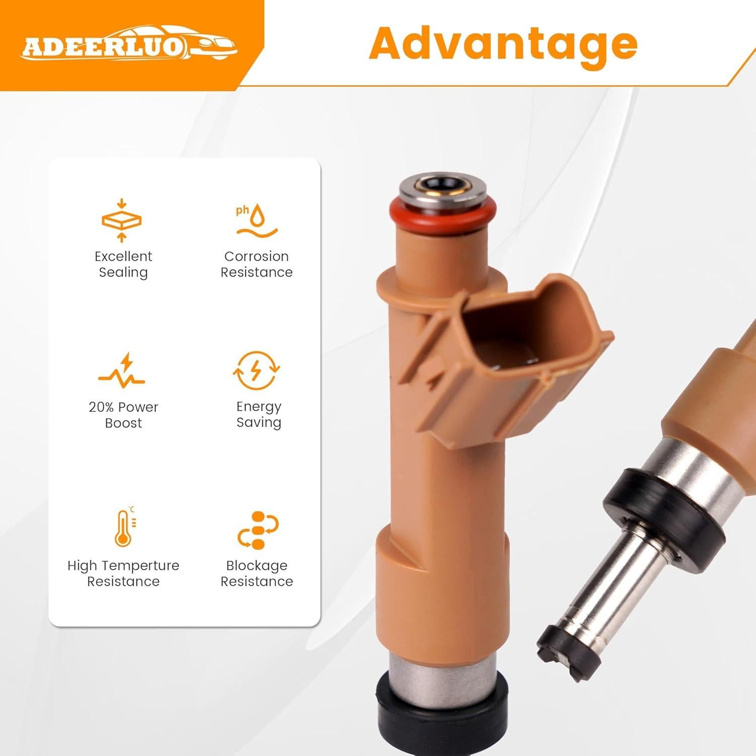 Inyectores de Combustible ADEERLUO para Toyota Corolla 1.8L 2009-2015