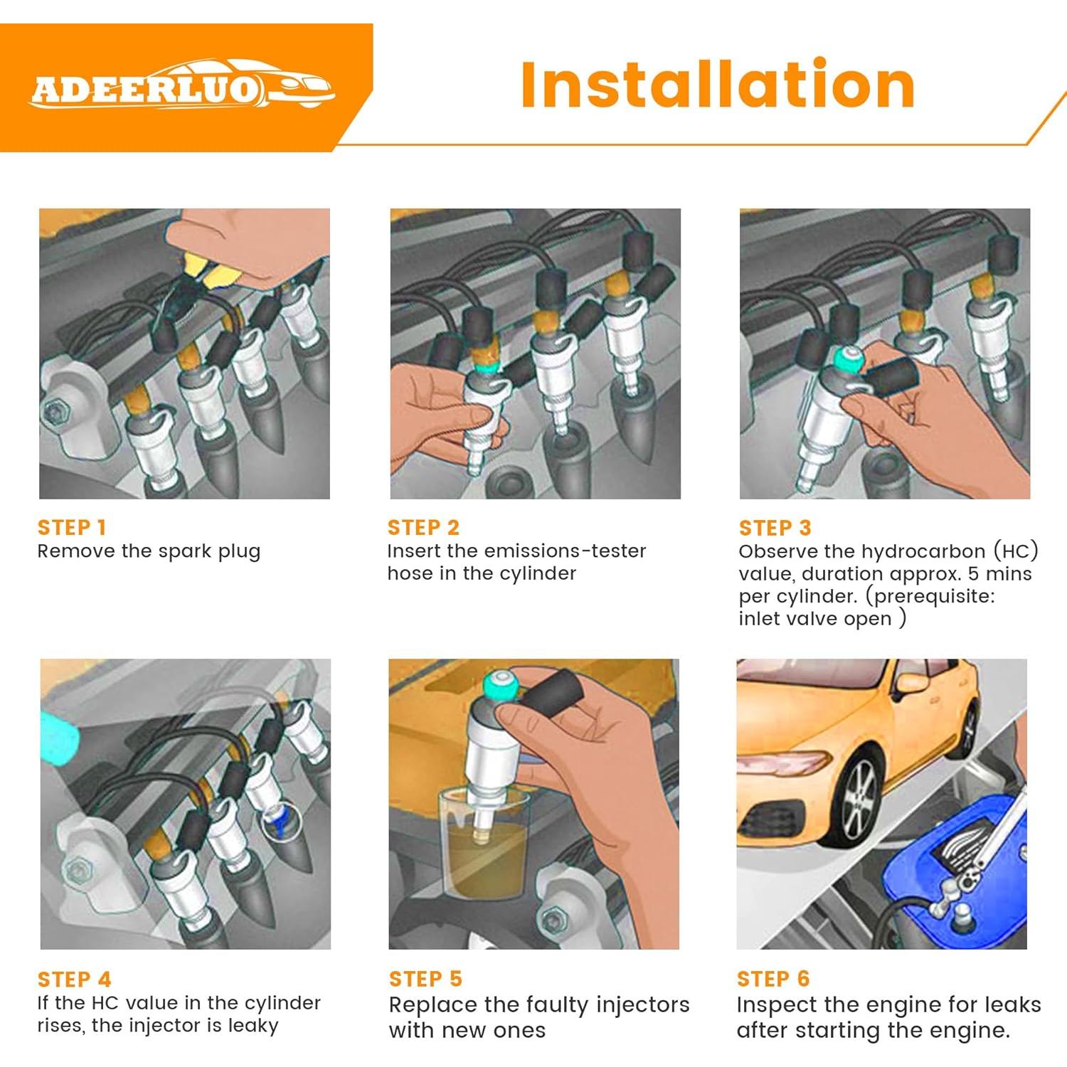 Inyectores de Combustible ADEERLUO para Toyota Corolla 1.8L 2009-2015