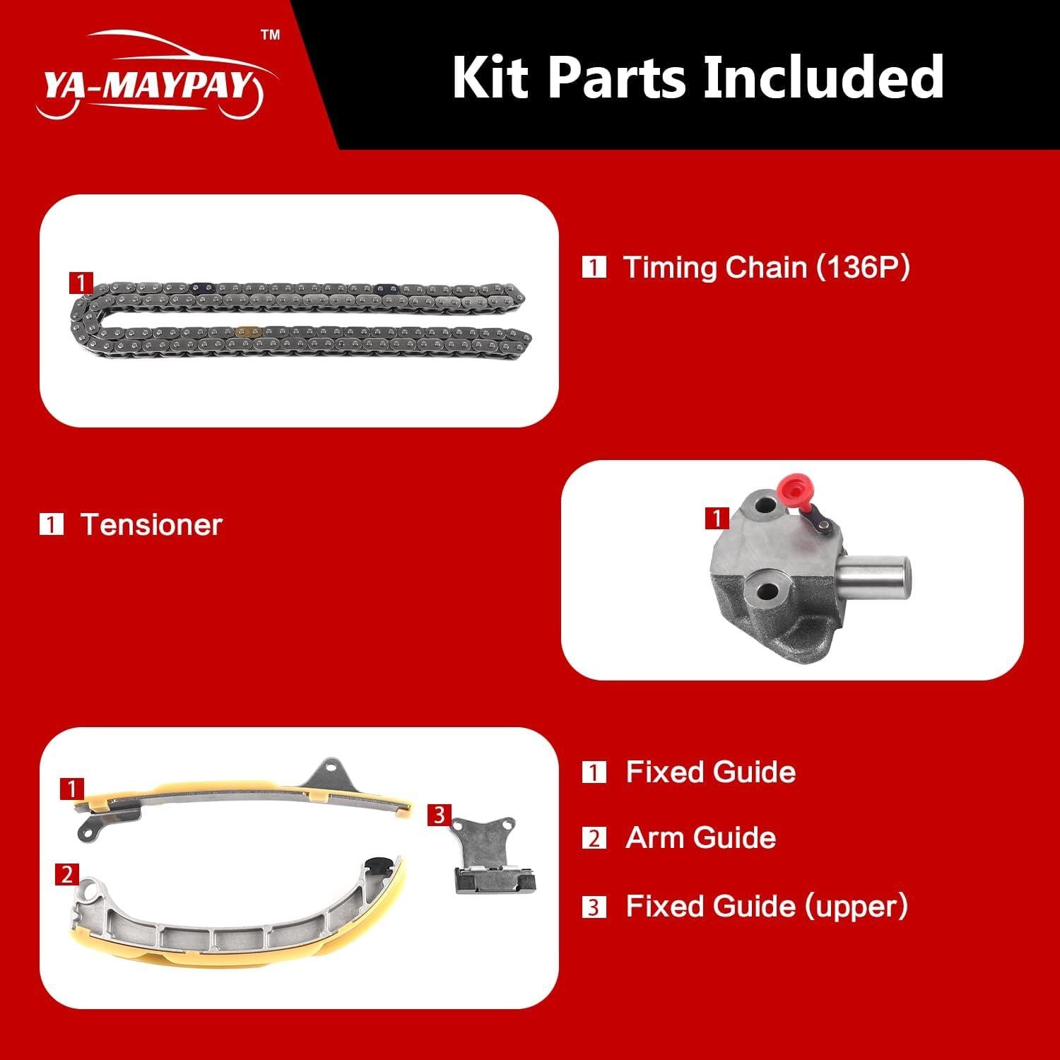 Kit de Cadena de Tiempo YA-MAYPAY para Toyota 1.3L 2012-2018