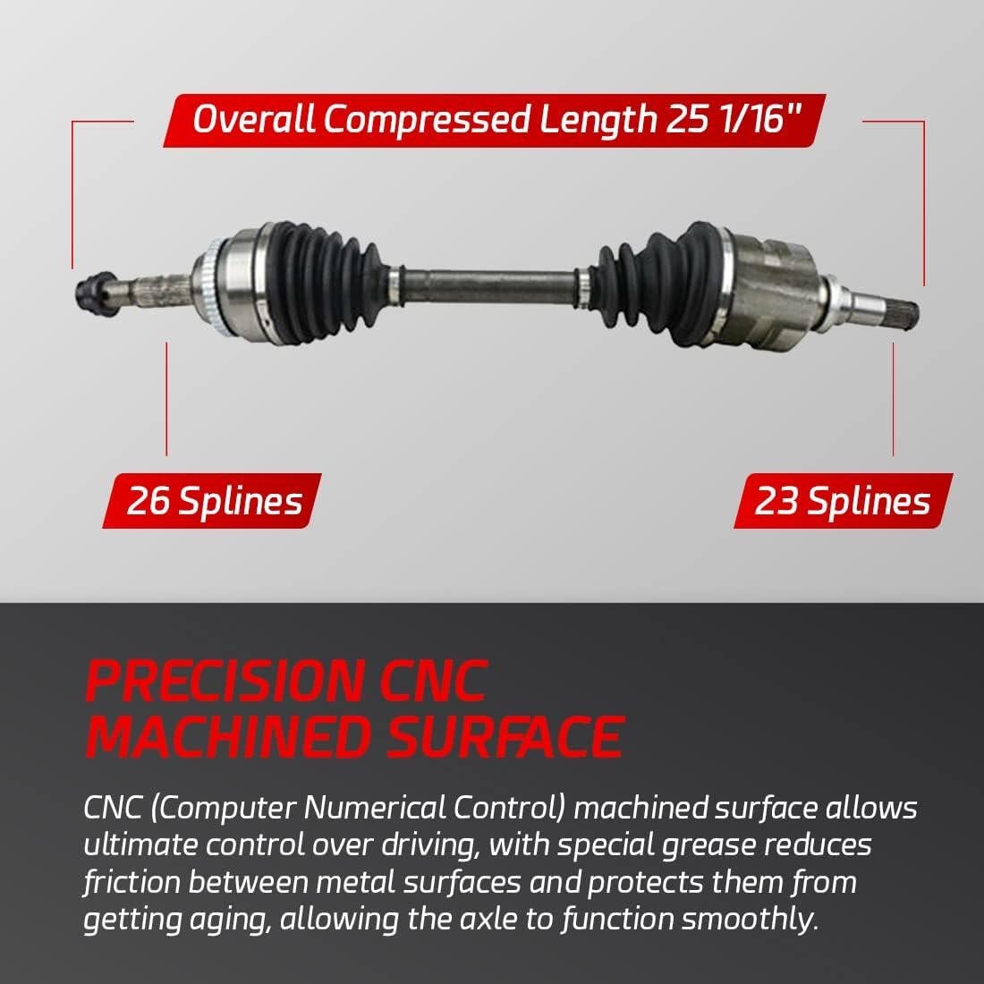 Eje de Transmisión Frontal Izquierdo Anytek para Toyota Corolla 2003-2008