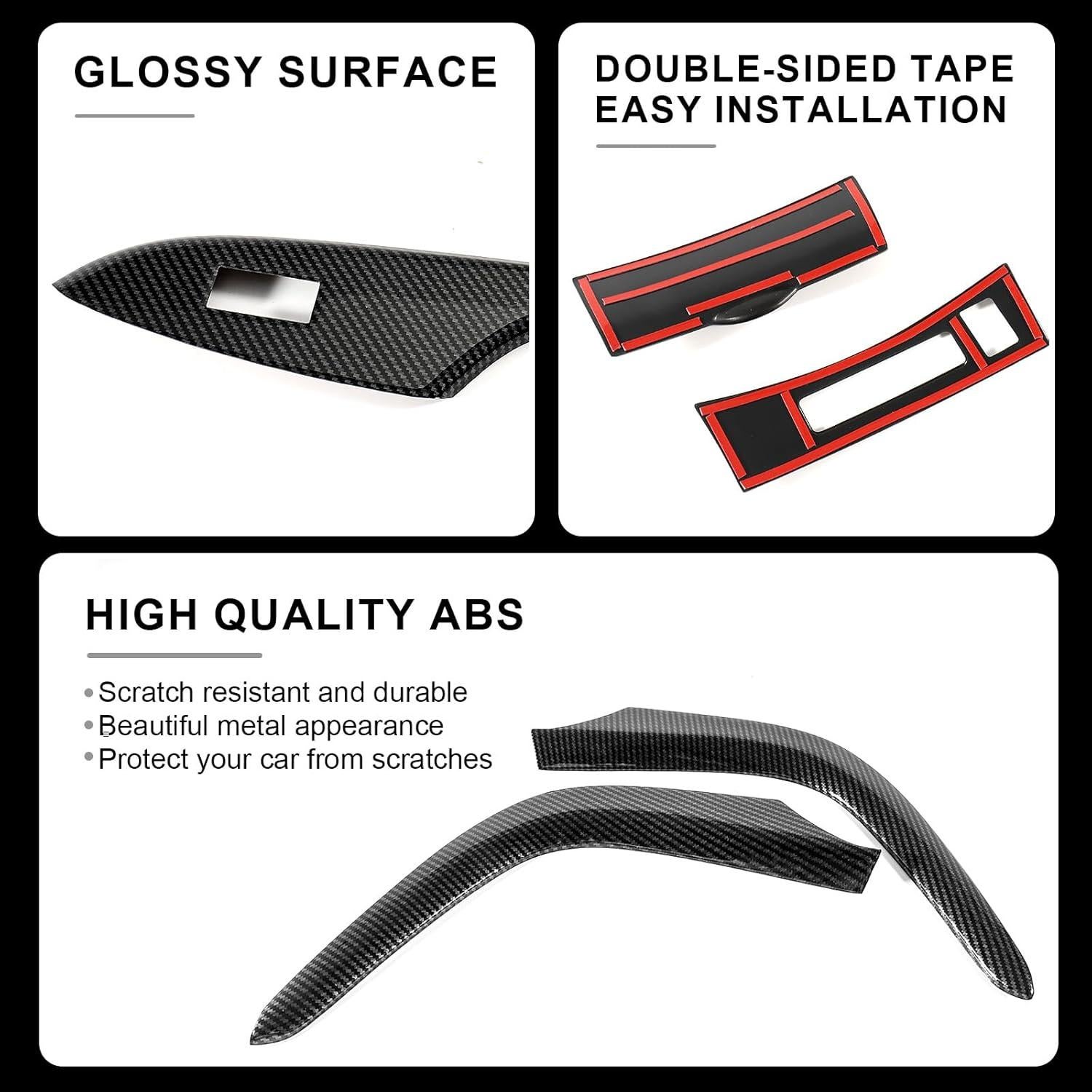 Cubierta de Trim Interior de Fibra de Carbono Fancemot para Toyota Corolla 2007-2013