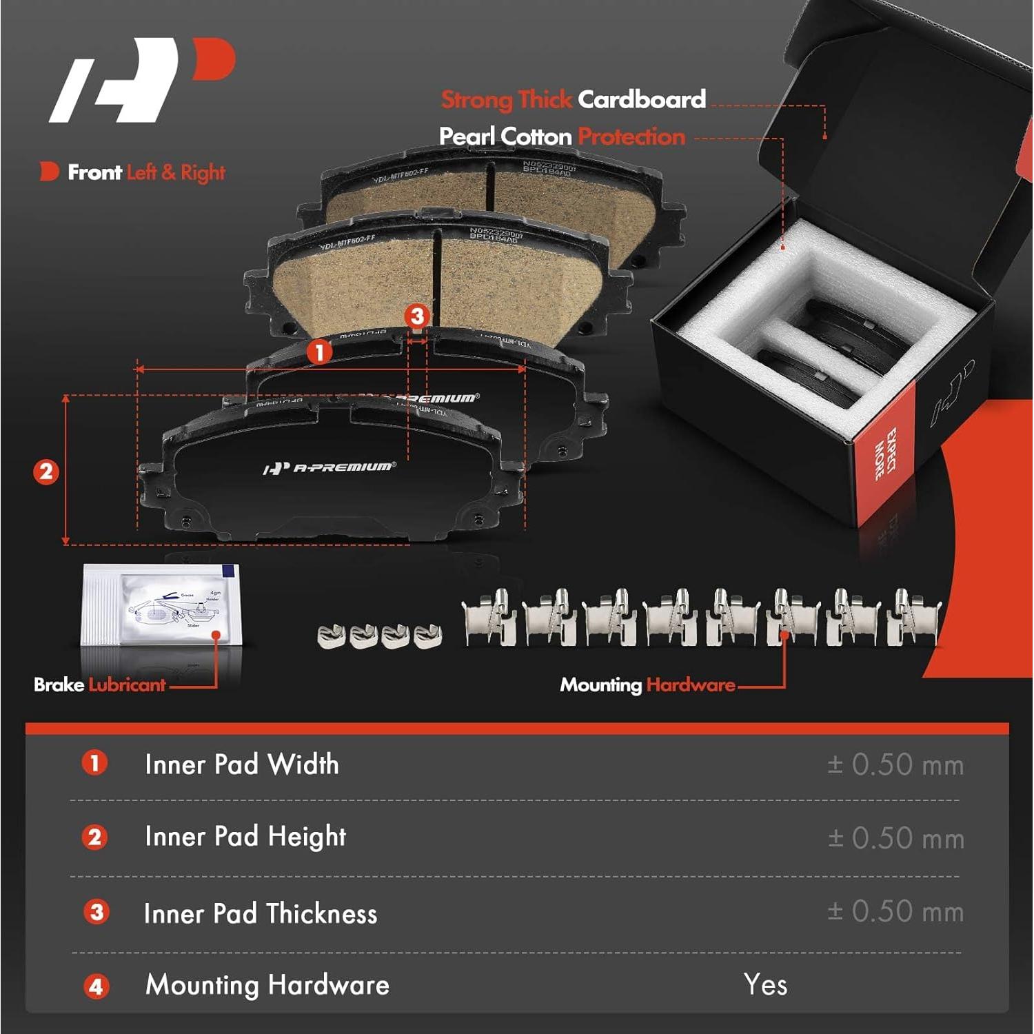 Discos de Freno Ventilados A-Premium + Pastillas Cerámicas Toyota