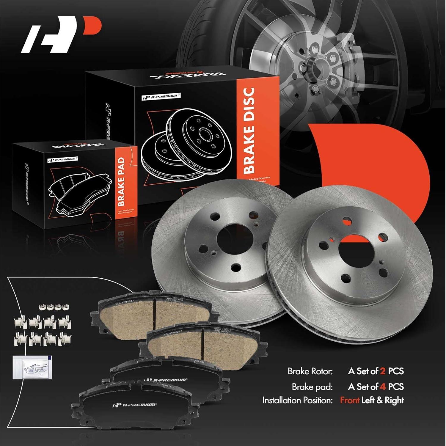 Discos de Freno Ventilados A-Premium + Pastillas Cerámicas Toyota