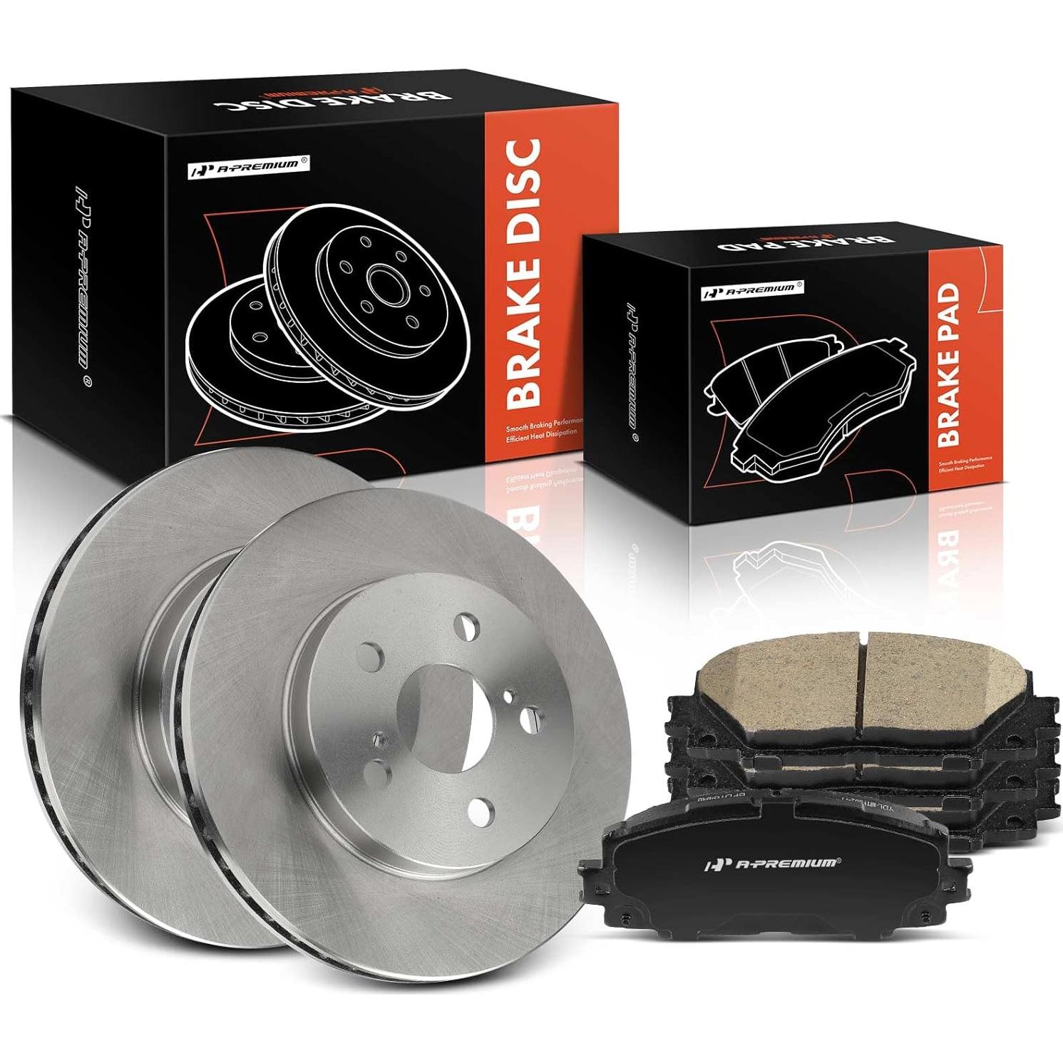 Discos de Freno Ventilados A-Premium + Pastillas Cerámicas Toyota