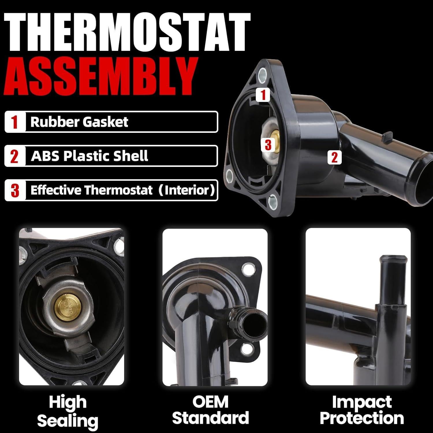 Conjunto de Carcasa de Termostato MITZONE 1.8L para Toyota y Lexus