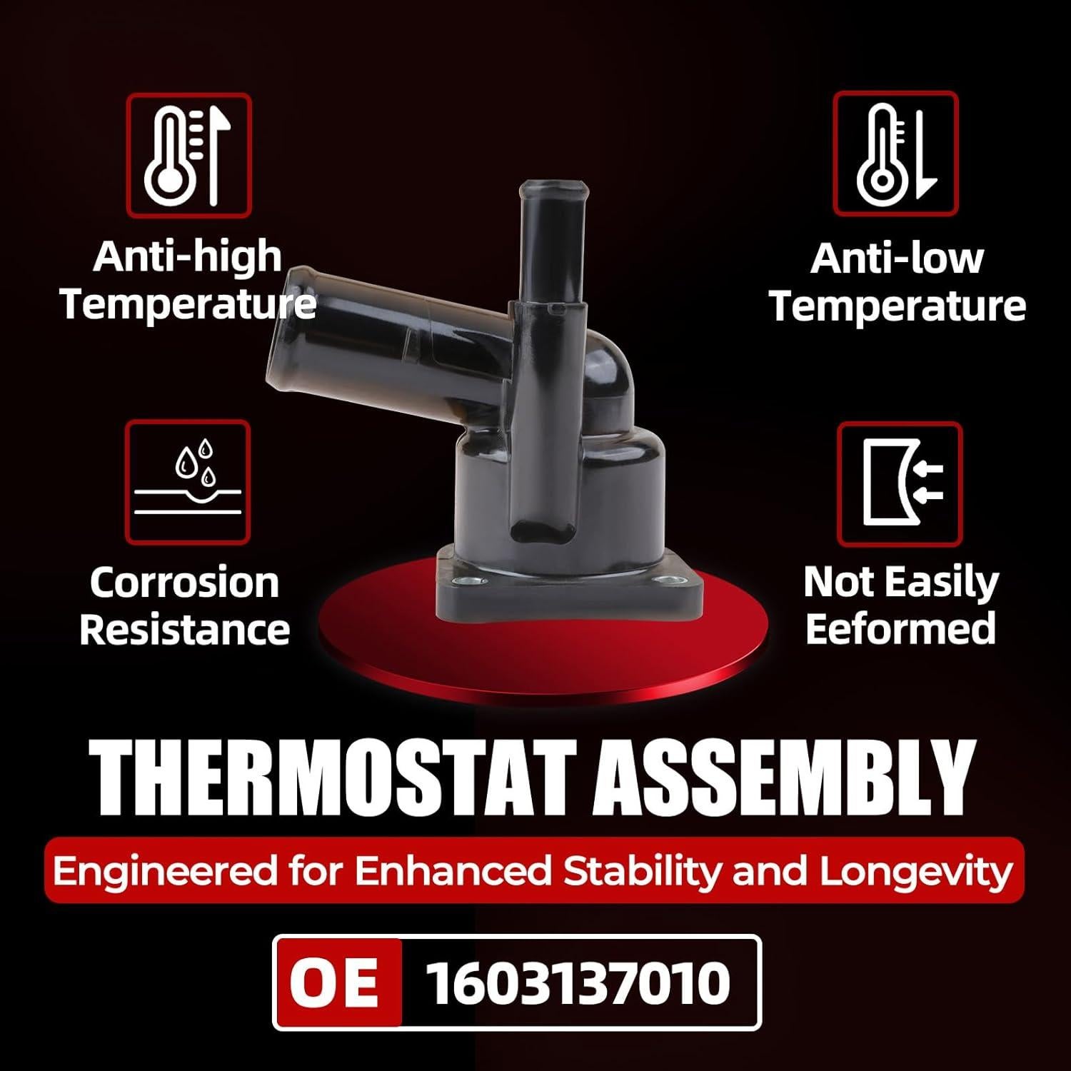 Conjunto de Carcasa de Termostato MITZONE 1.8L para Toyota y Lexus