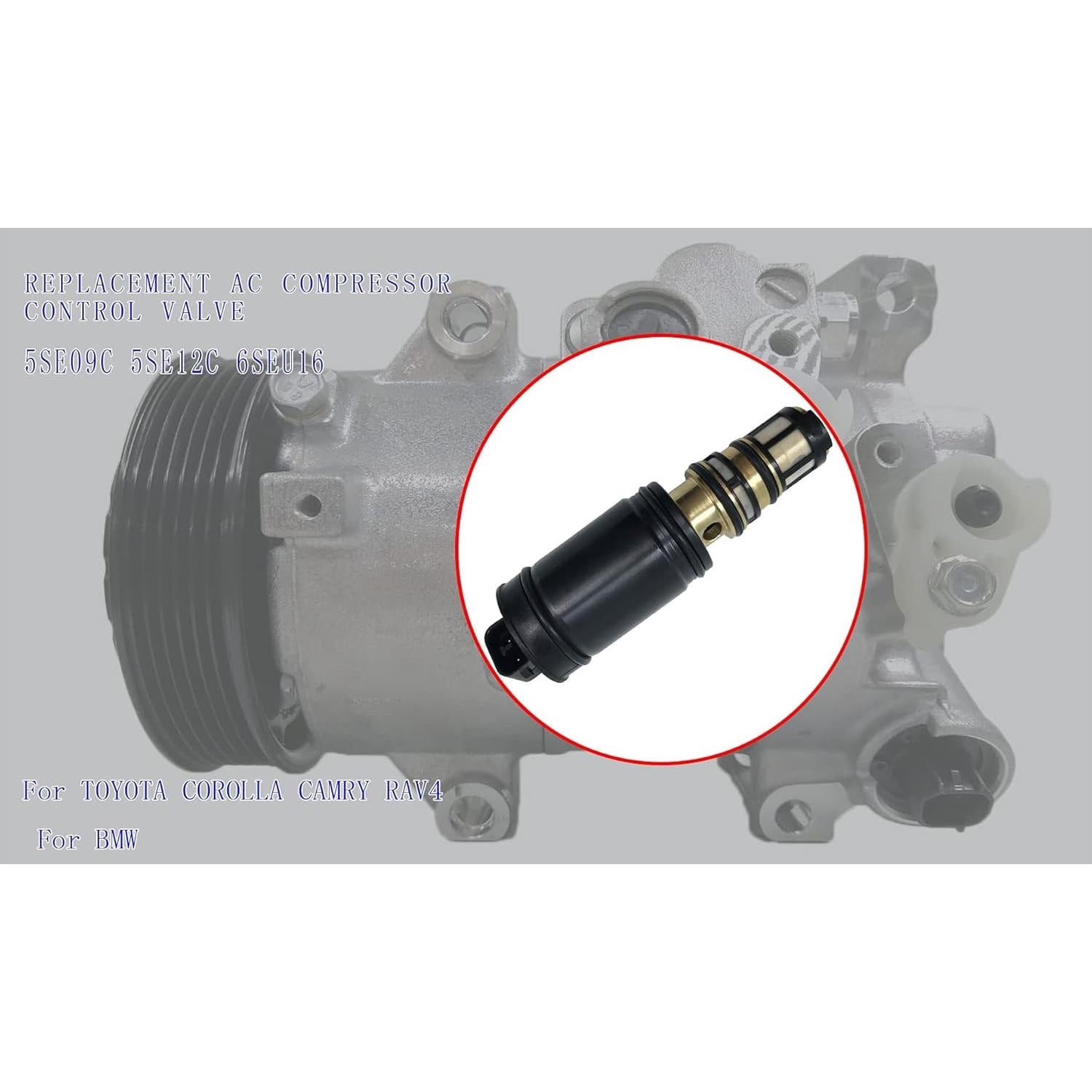 Válvula de Control A/C QSERON 5SE09C 5SE12C 6SEU16 para Toyota y BMW