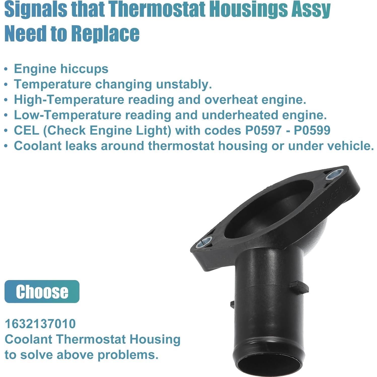 Carcasa Termostato Refrigerante X AUTOHAUX para Toyota Corolla 2009-2019