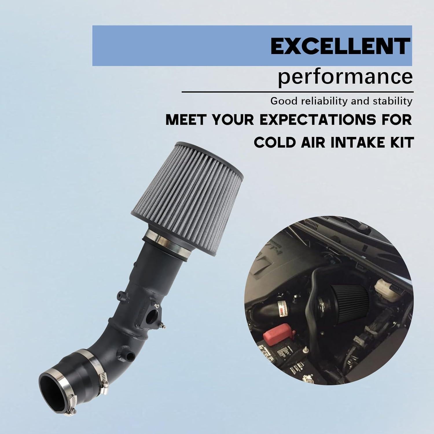 Kit de Entrada de Aire Frío Anwenchapey DR286-BK-SL para Toyota Corolla 2009-2017