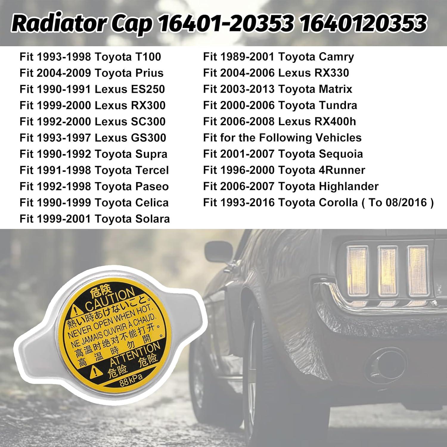 Tapa de Radiador Sikawai 16401-20353 Compatible Toyota