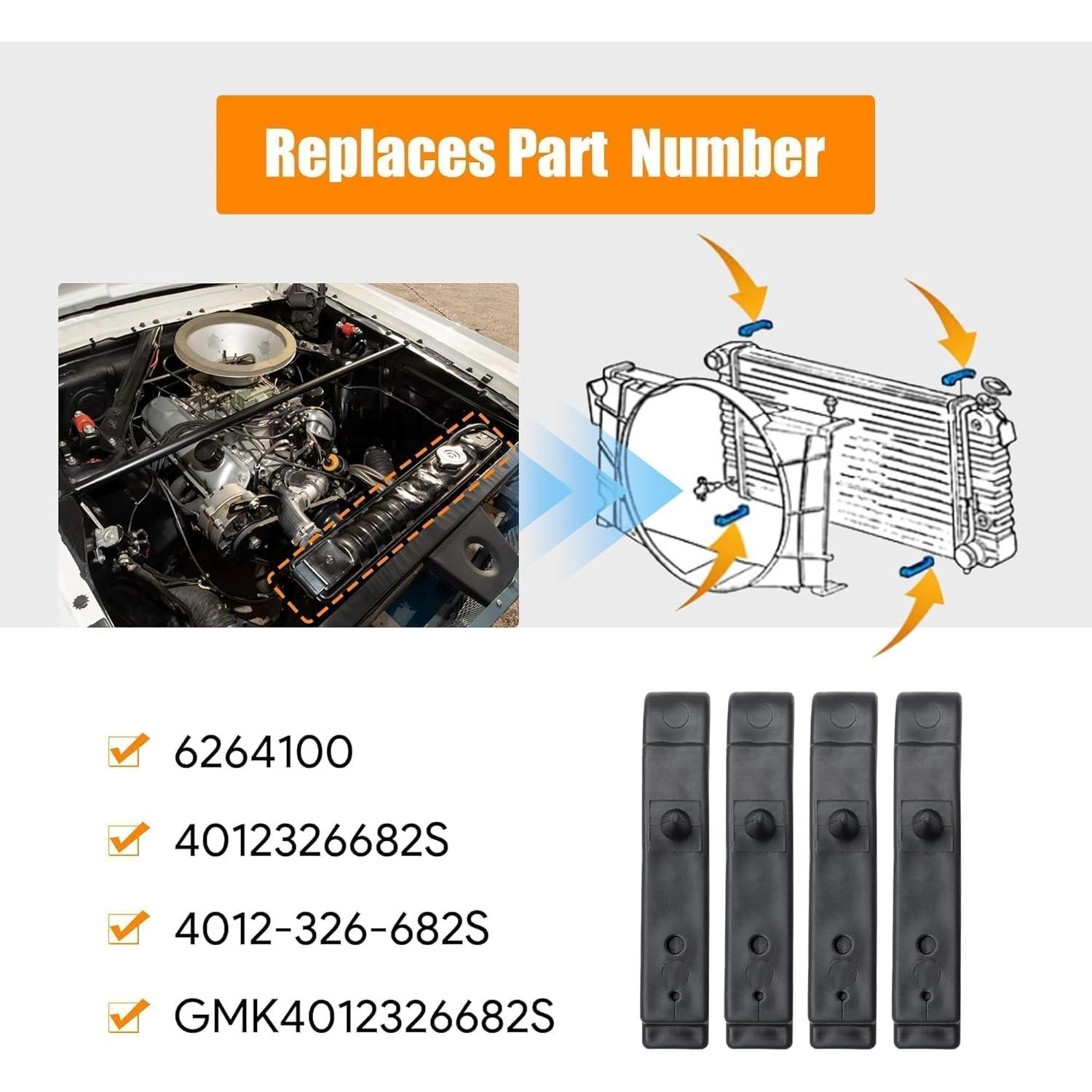 Kit 4 Almohadillas de Aislamiento Radiador LoloWheat 4012-326-682S