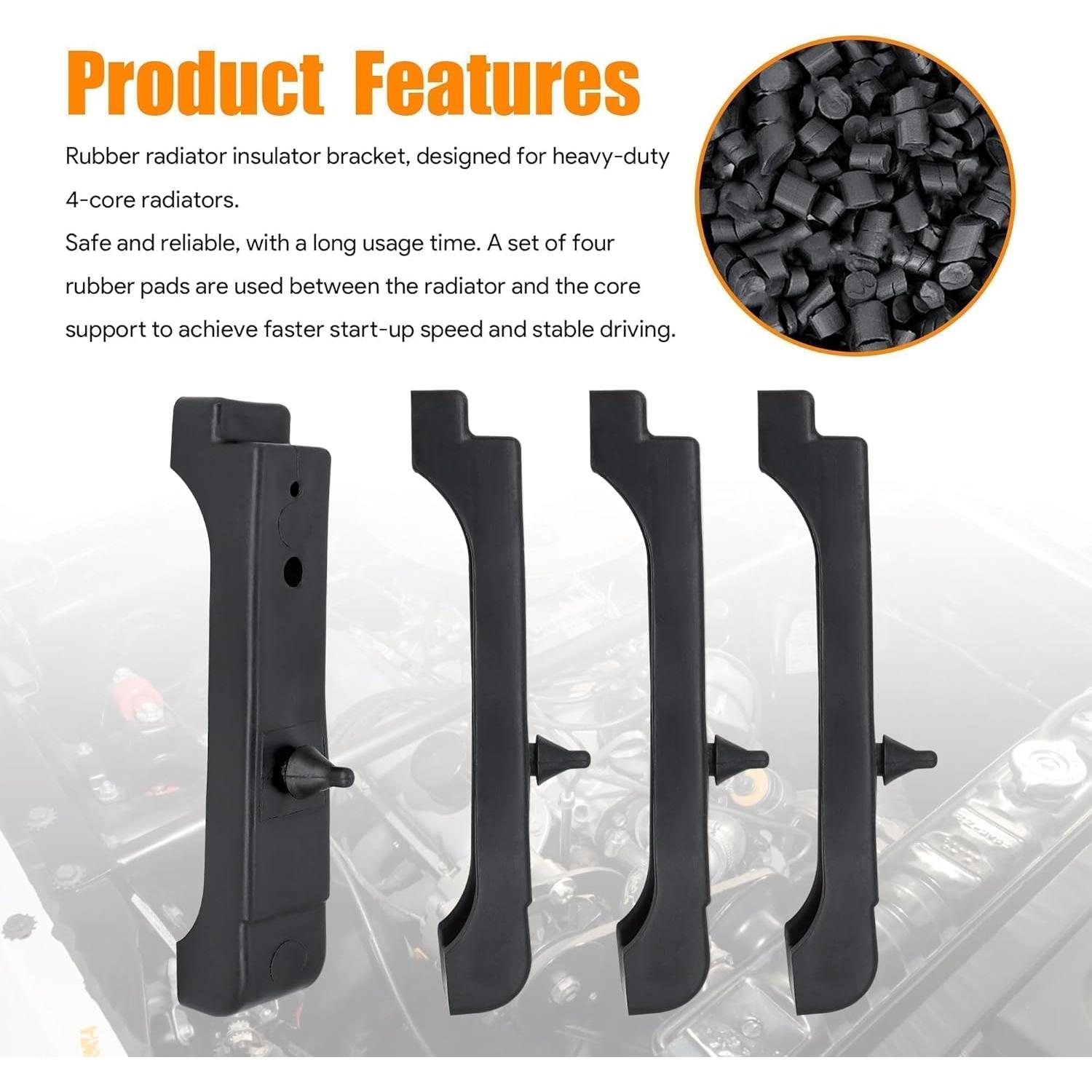 Kit 4 Almohadillas de Aislamiento Radiador LoloWheat 4012-326-682S