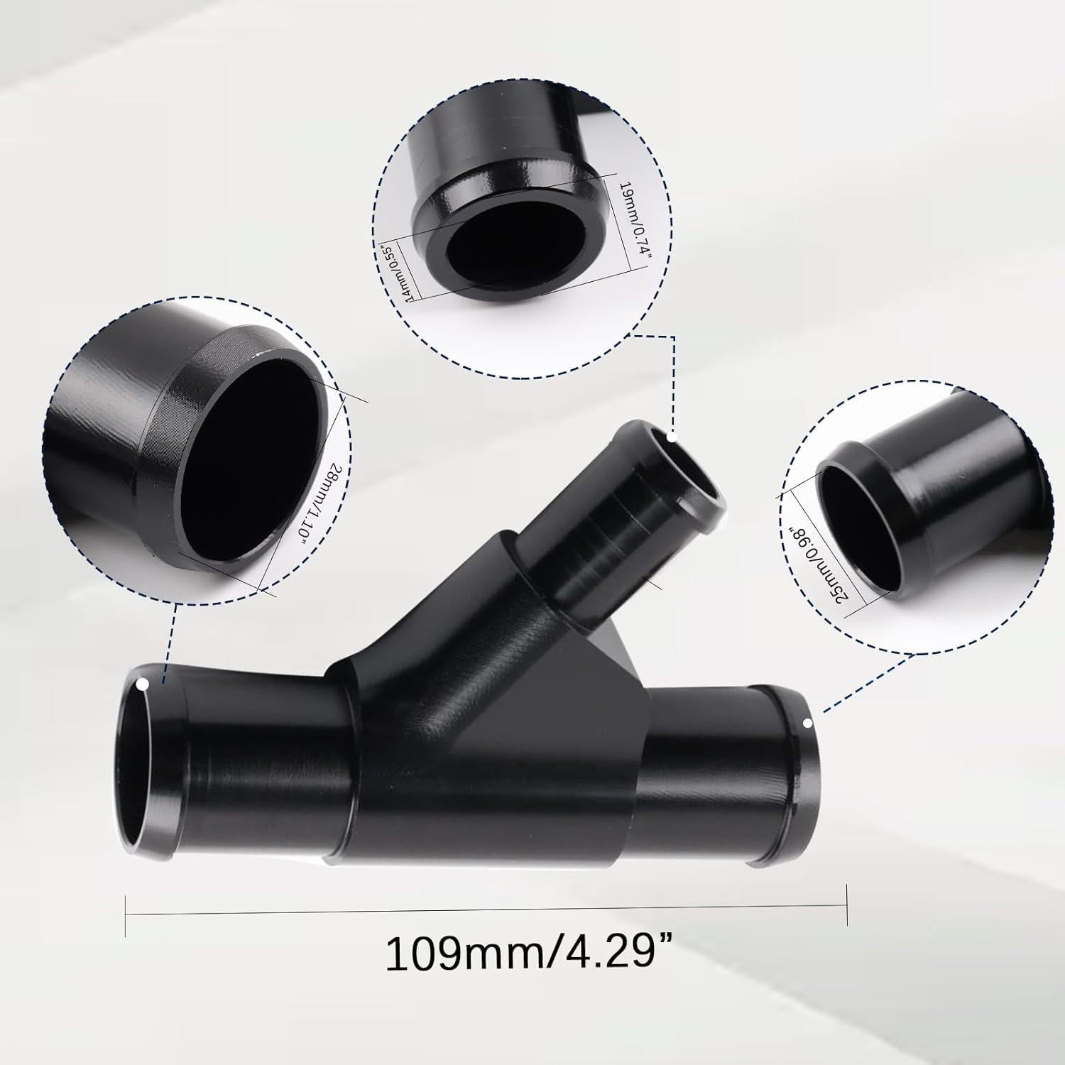 Radiator Coolant Y Pipe,Aluminum Coolant Y-Pipe Compatible with 2003-2007 Super Duty 6.0L Ford F250 F350 F450 F550 E350 E450 Cool Hose Heater Hose Connector