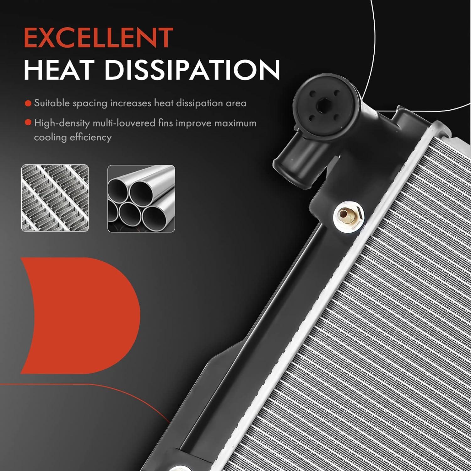 Radiador de Refrigerante A-Premium para Toyota y Pontiac 1.8L