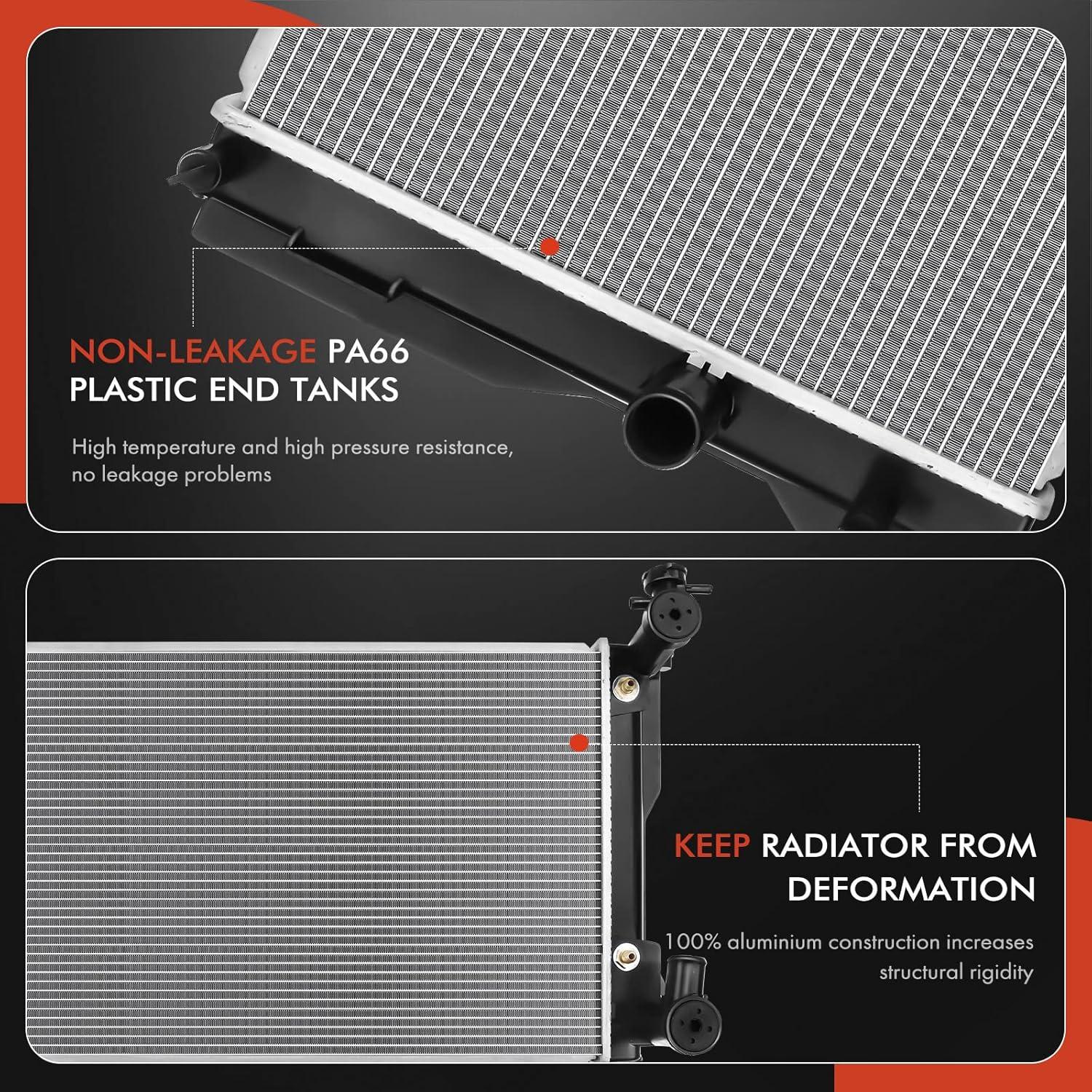 Radiador de Refrigerante A-Premium para Toyota y Pontiac 1.8L