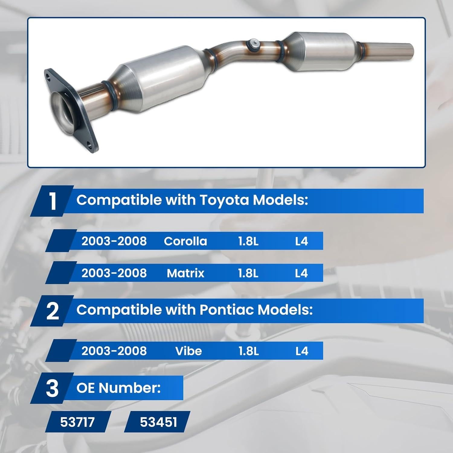 Convertidor Catalítico SPEEDFusion para Toyota Corolla 2003-2008