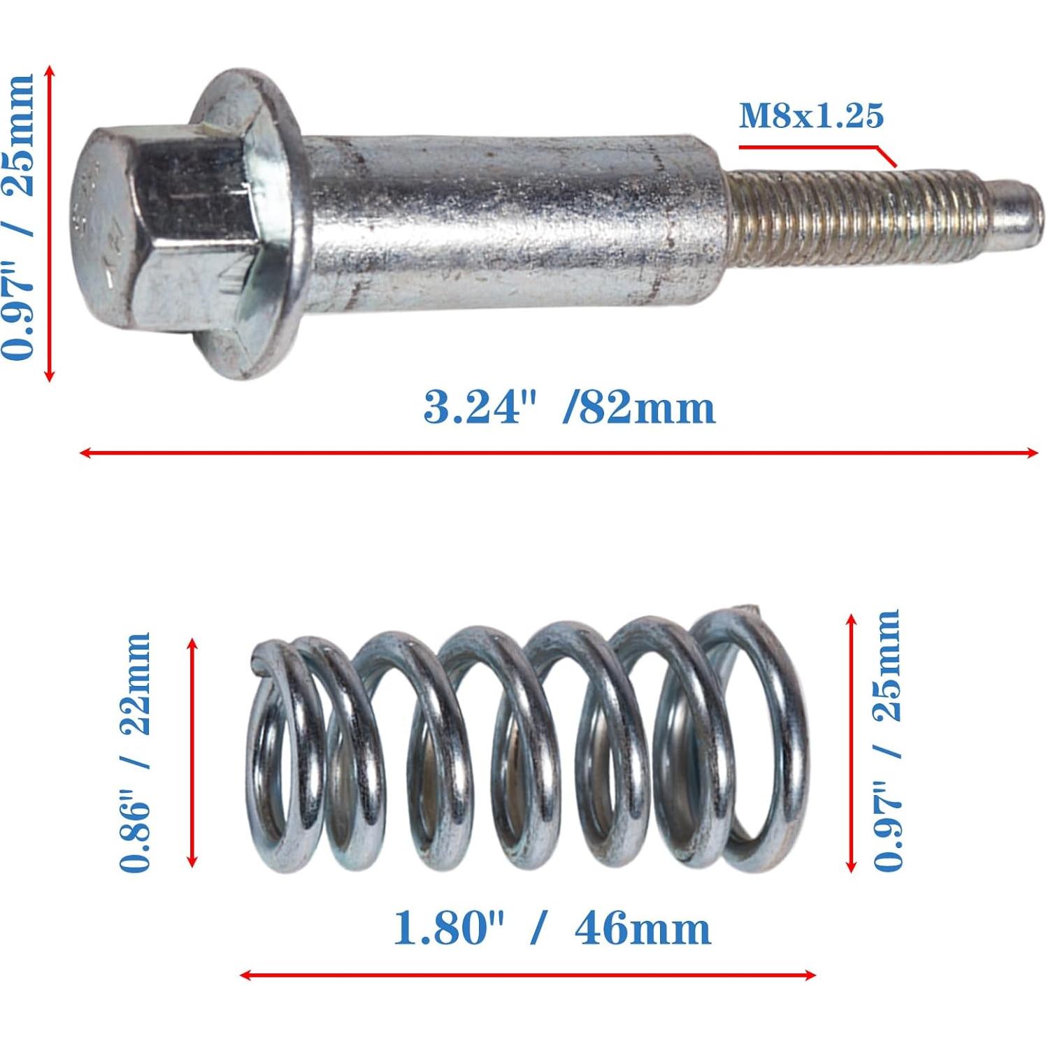 Kit de Tornillos y Tuercas de Escape BEONEO M8x1.25 82mm