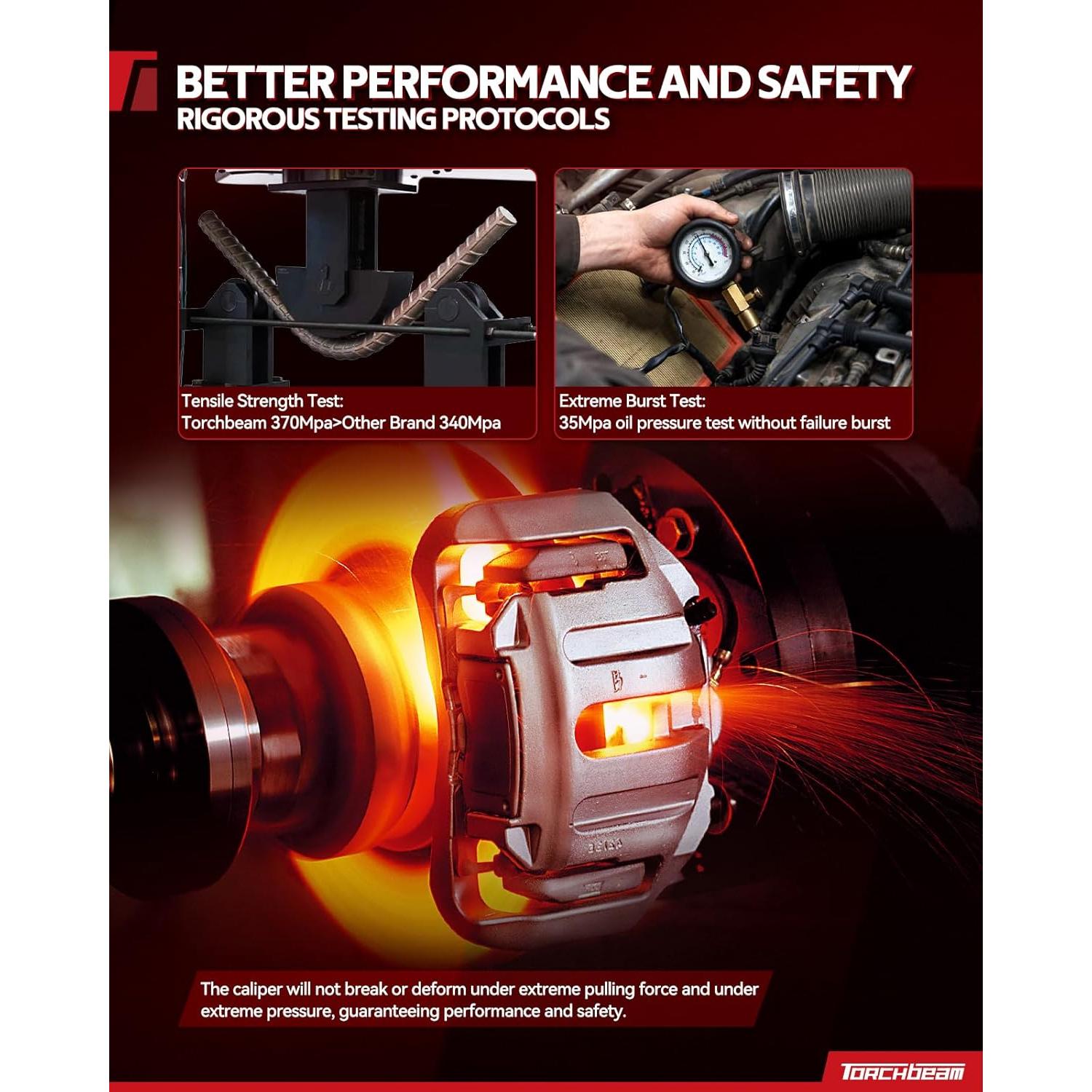 Caliper de Freno Delantero Izquierdo Torchbeam 19B2698 para Toyota Corolla 2003-2008