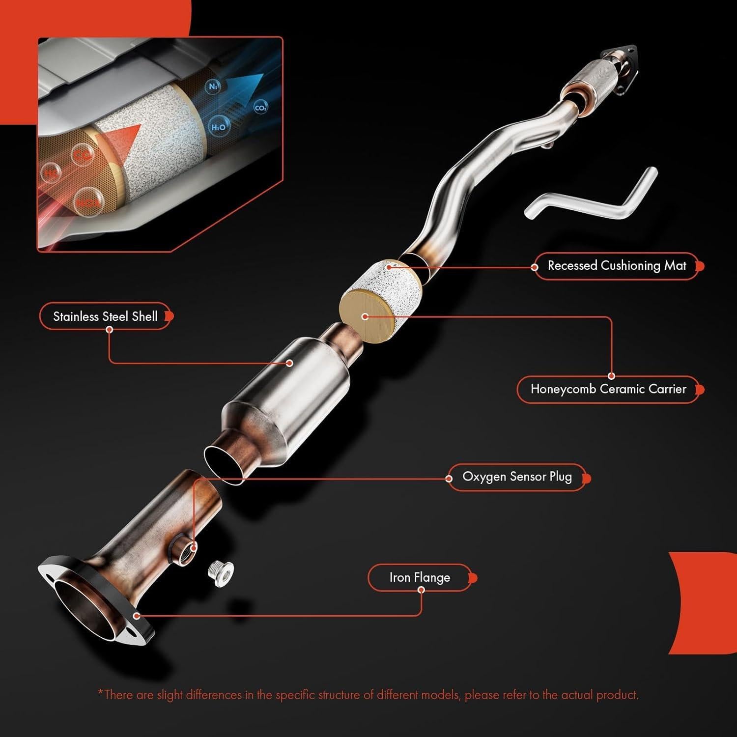 Convertidor Catalítico Trasero A-Premium para Toyota Corolla 1.8L 2003-2008