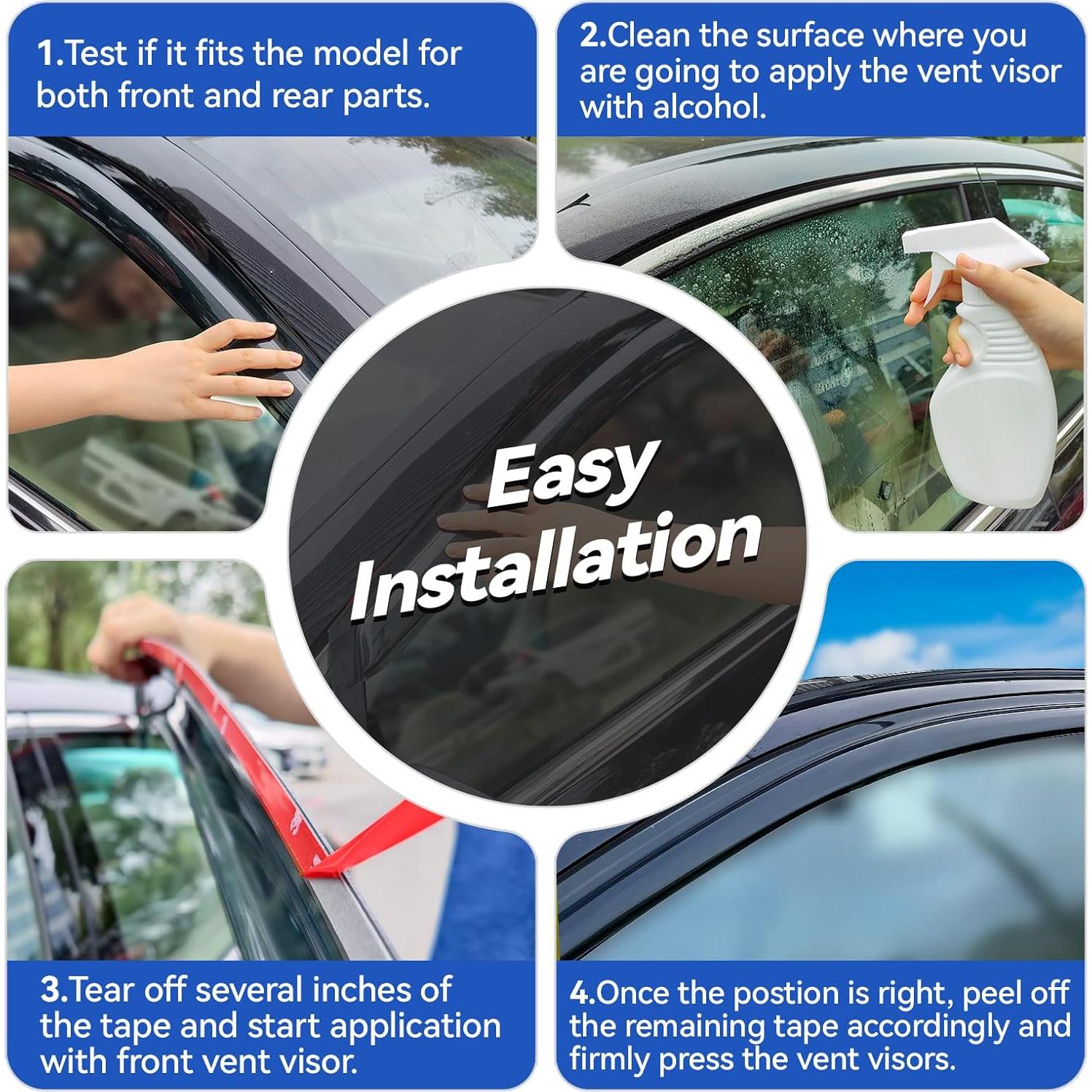 Viseras de Ventana YQAUTEC para Toyota Corolla Hatchback 2019-2025