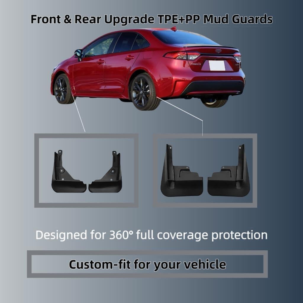 Guardabarros para Toyota Corolla Sedan SE LE 2020-2025 Kiopsom