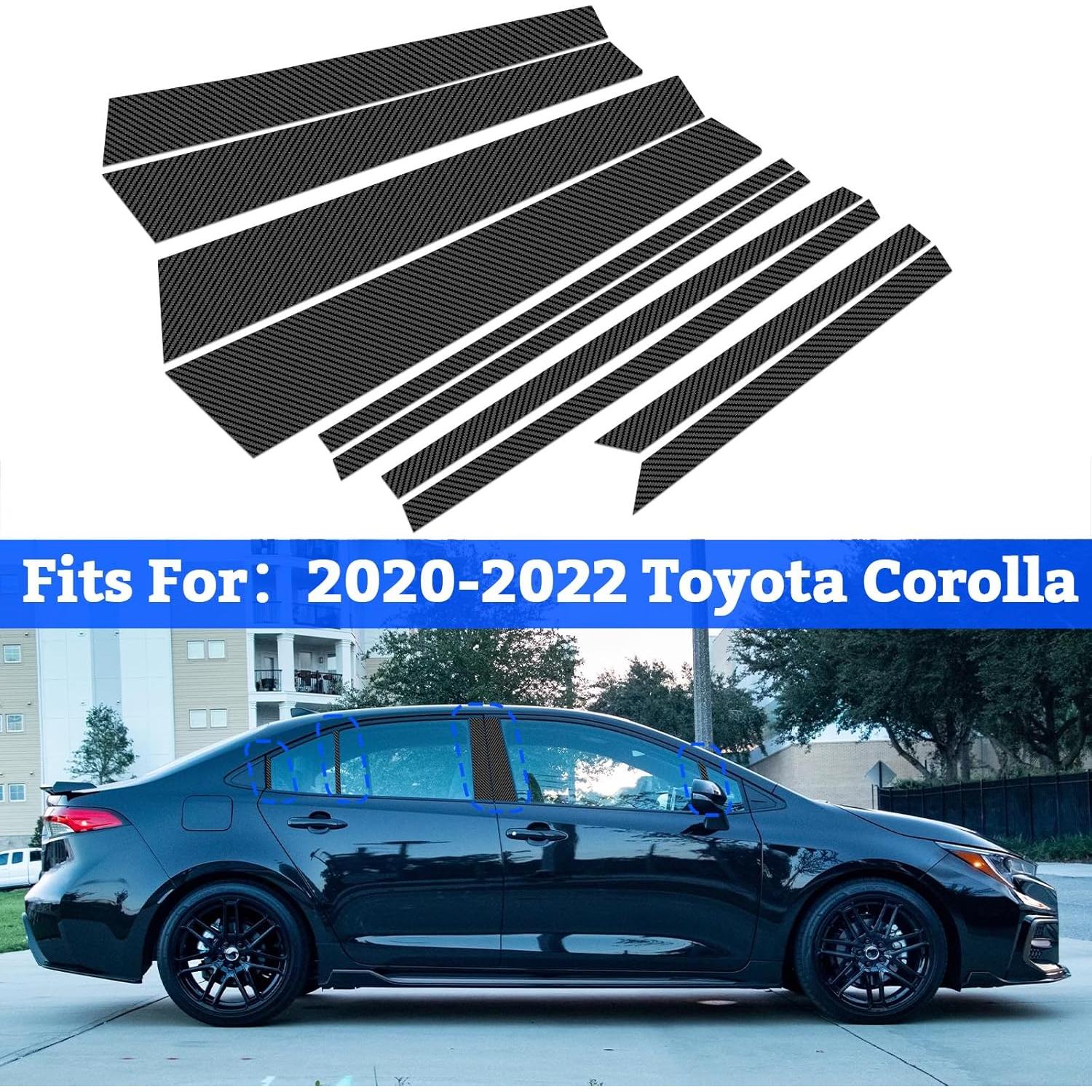 Kit de recorte de postes de ventana Ramuel para Toyota Corolla 2020-2022