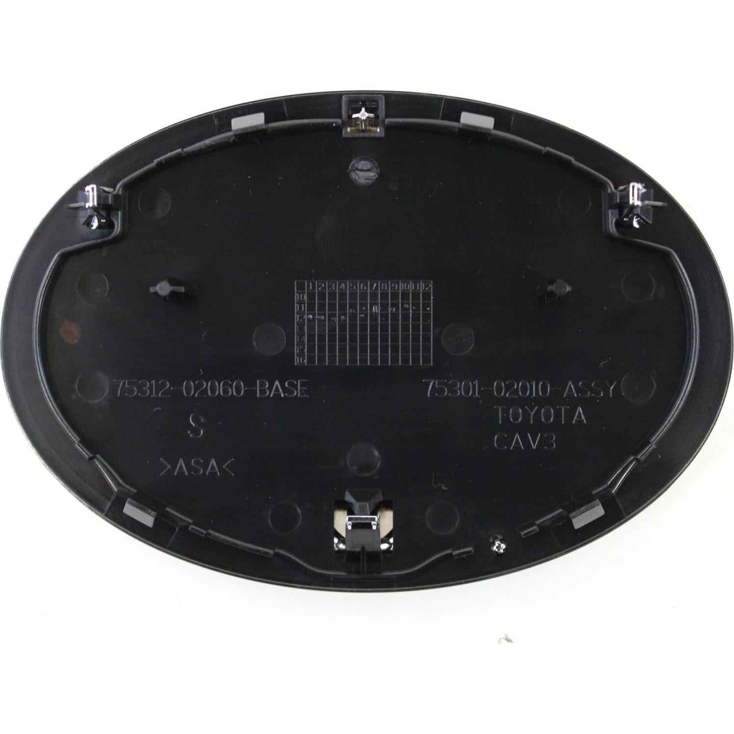 Emblema de Parrilla Toyota Corolla 2008-2010 OEM Plateado