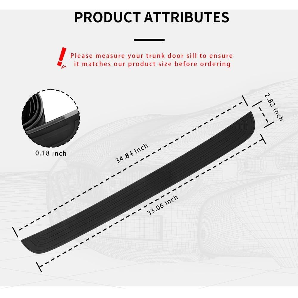 Protector de Parachoques Trasero Carleef Negro 88.5 cm Universal