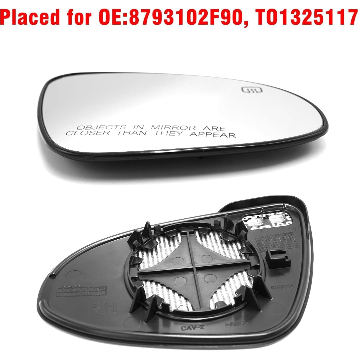 Cristal del Espejo Calentado Moonlinks Lado Derecho Toyota Corolla 2014-2019