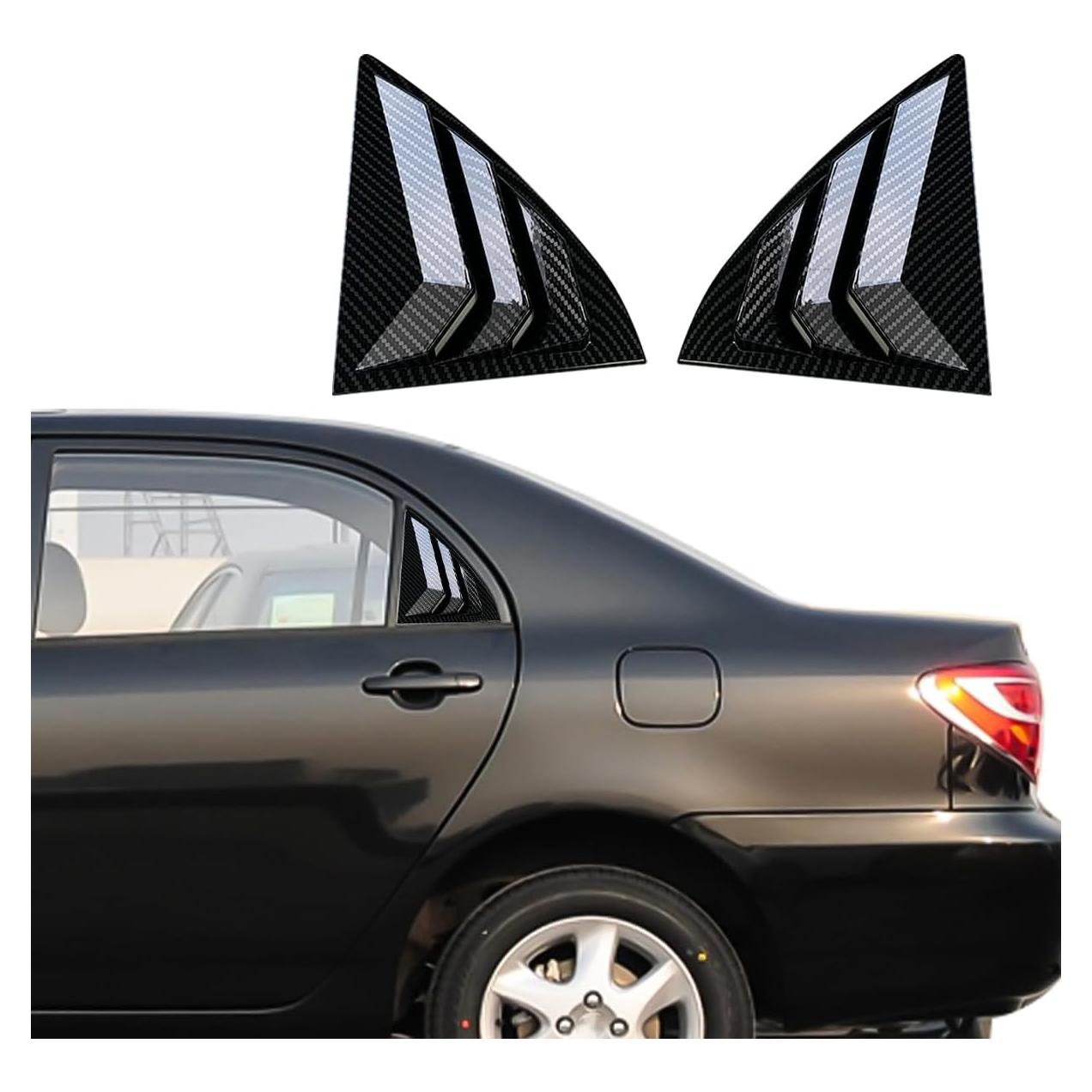Cubiertas Louvers Ventana Lateral Toyota Corolla Altis 2009-2013 Fibra de Carbono