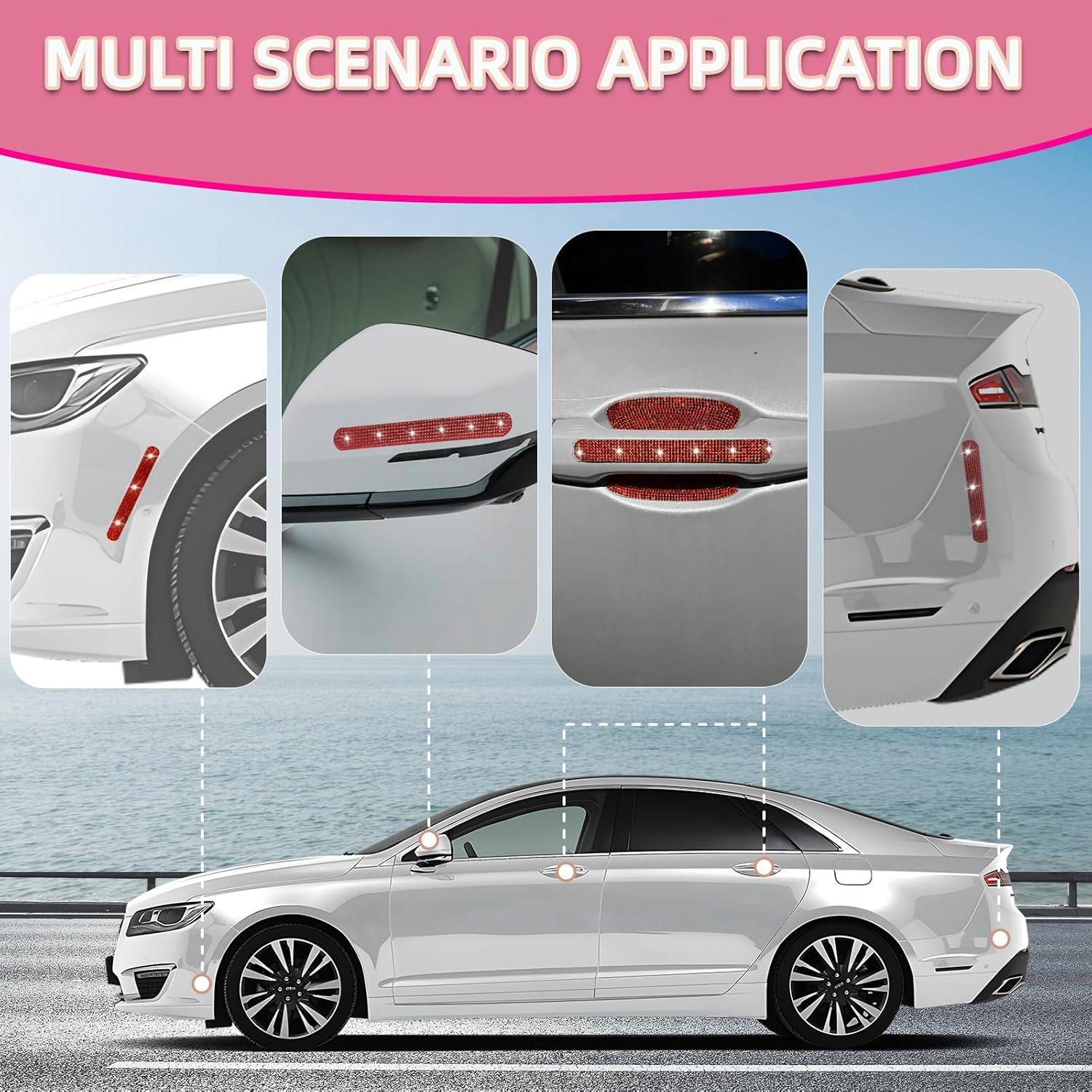 10 Pegatinas de Rhinestone para Manijas de Puerta de Coche NBTEPEM