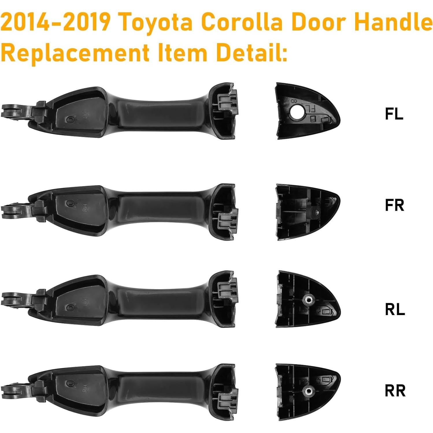 Mango de Puerta Exterior APESER para Toyota Corolla 2014-2019 - 4 Piezas